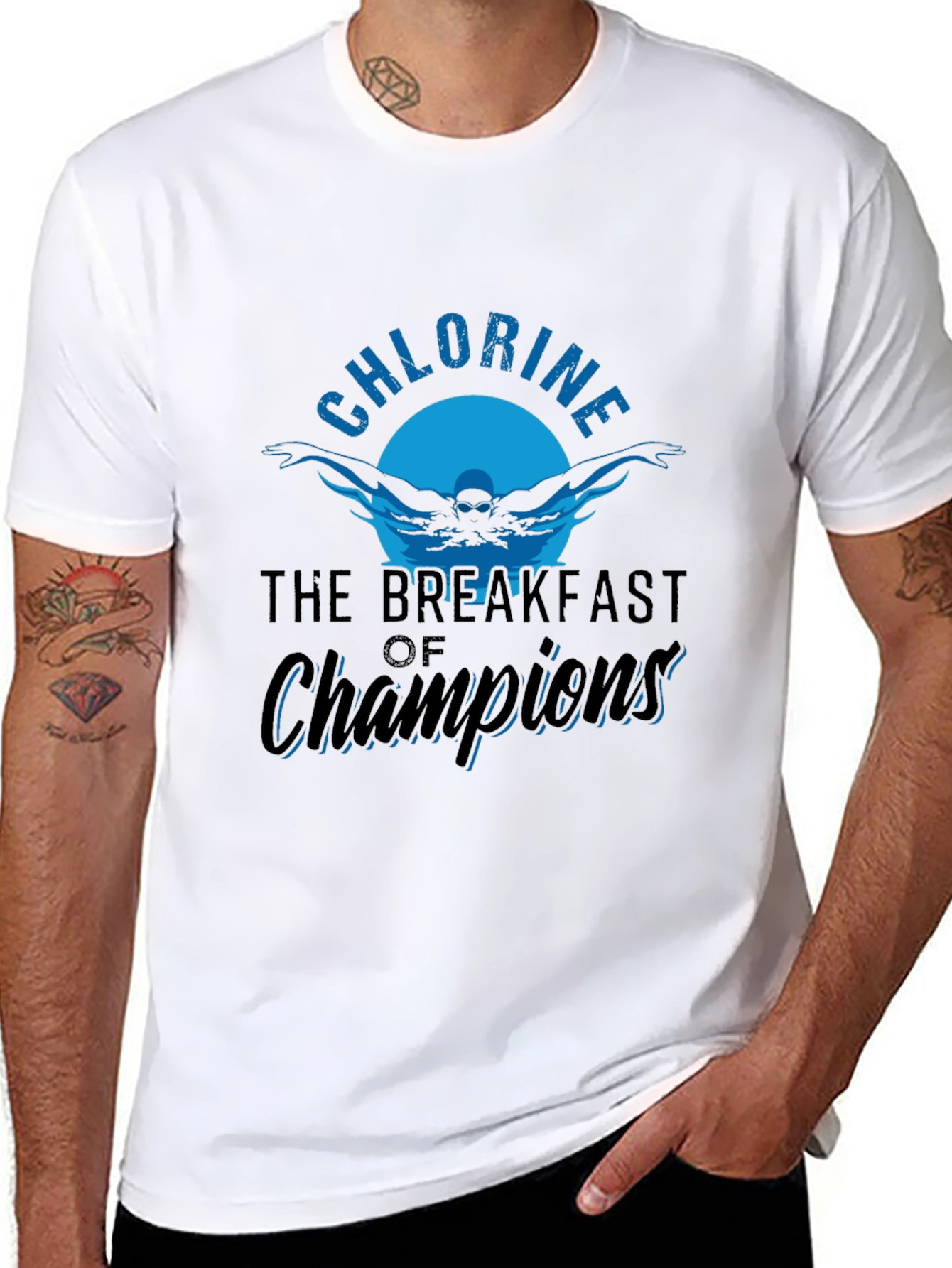 Chlorine Breakfast of Champions Black T-Shirt