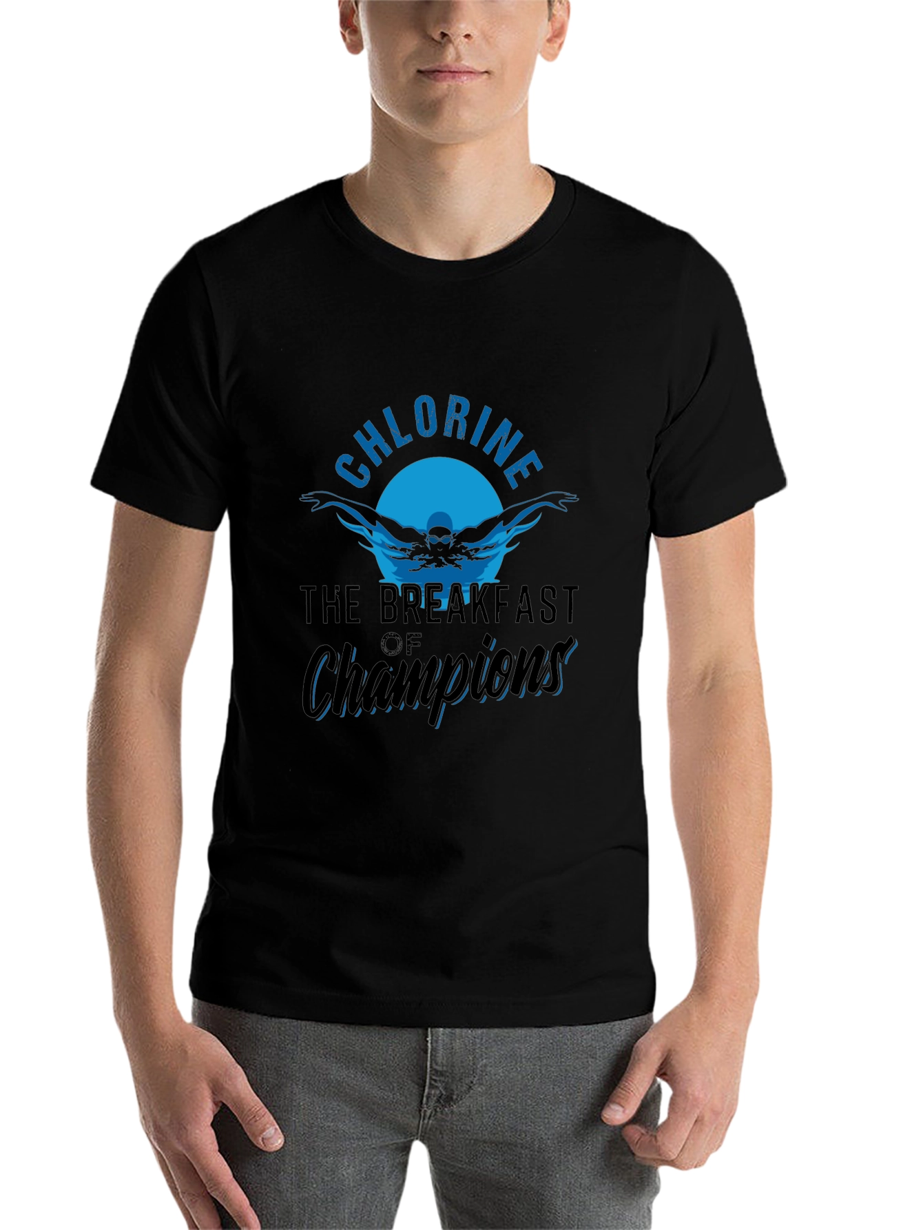 Chlorine Breakfast of Champions Black T-Shirt
