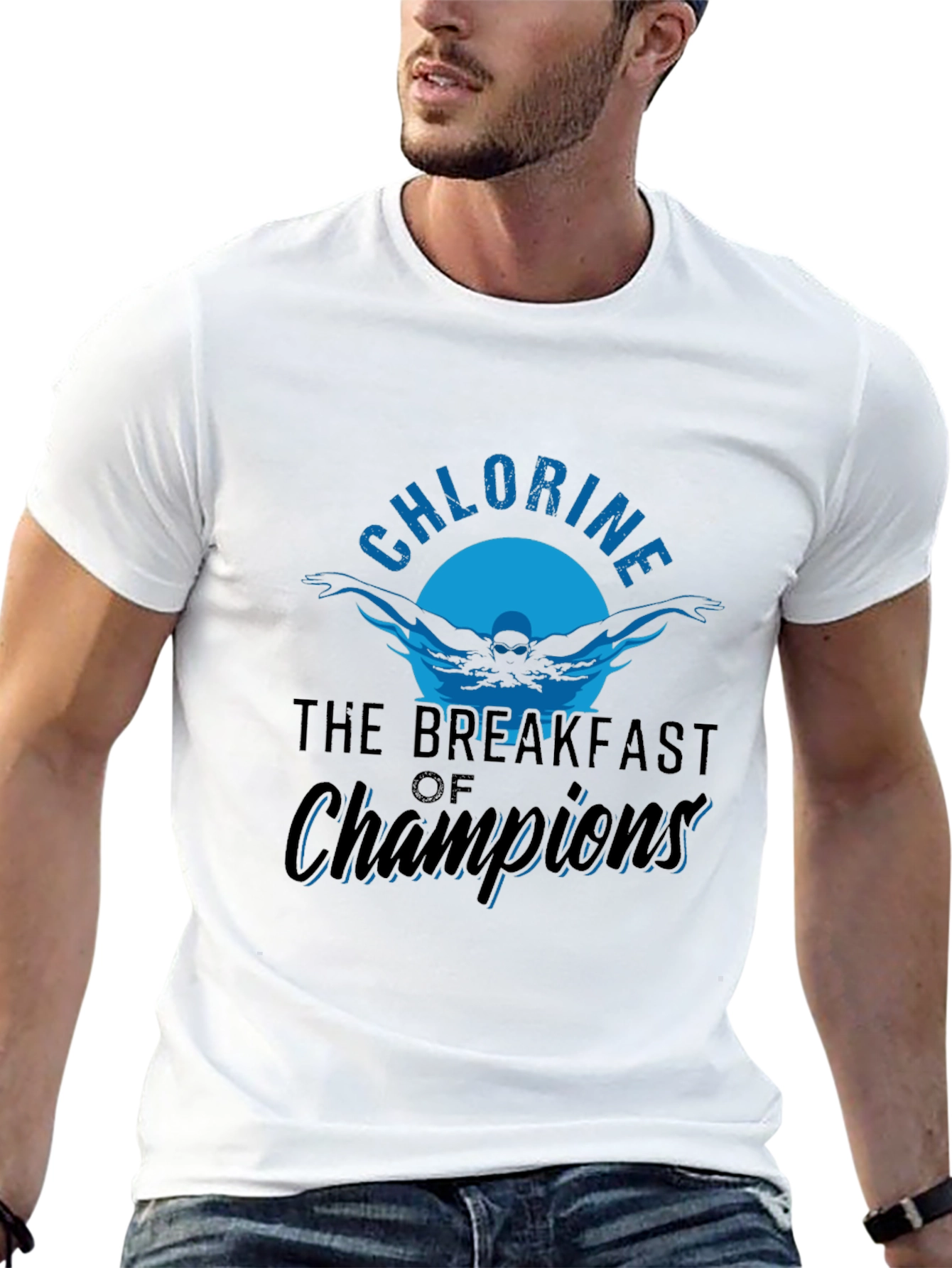 Chlorine Breakfast of Champions Black T-Shirt