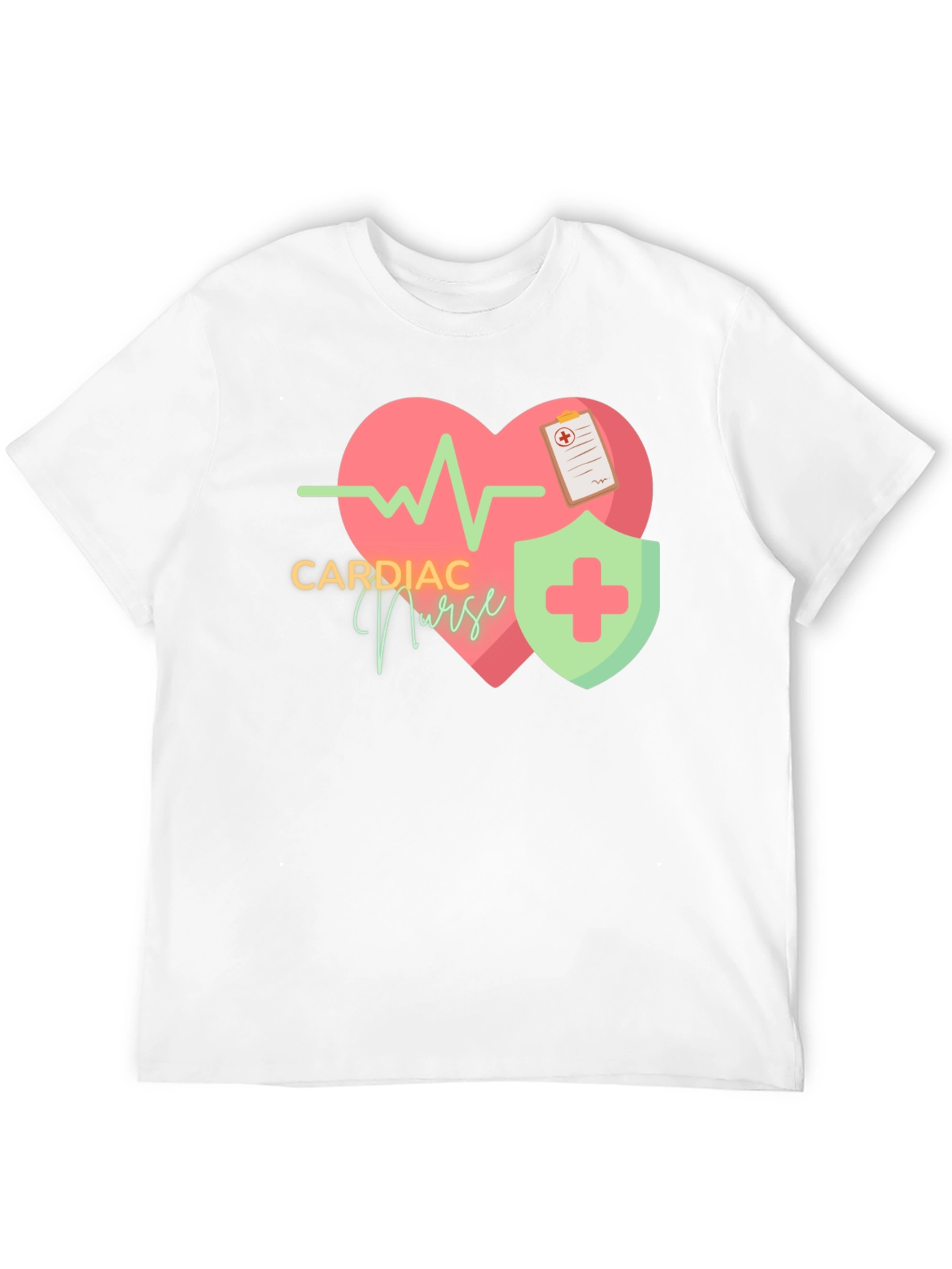 Cardiac Nurse T-Shirt - Heartbeat Design