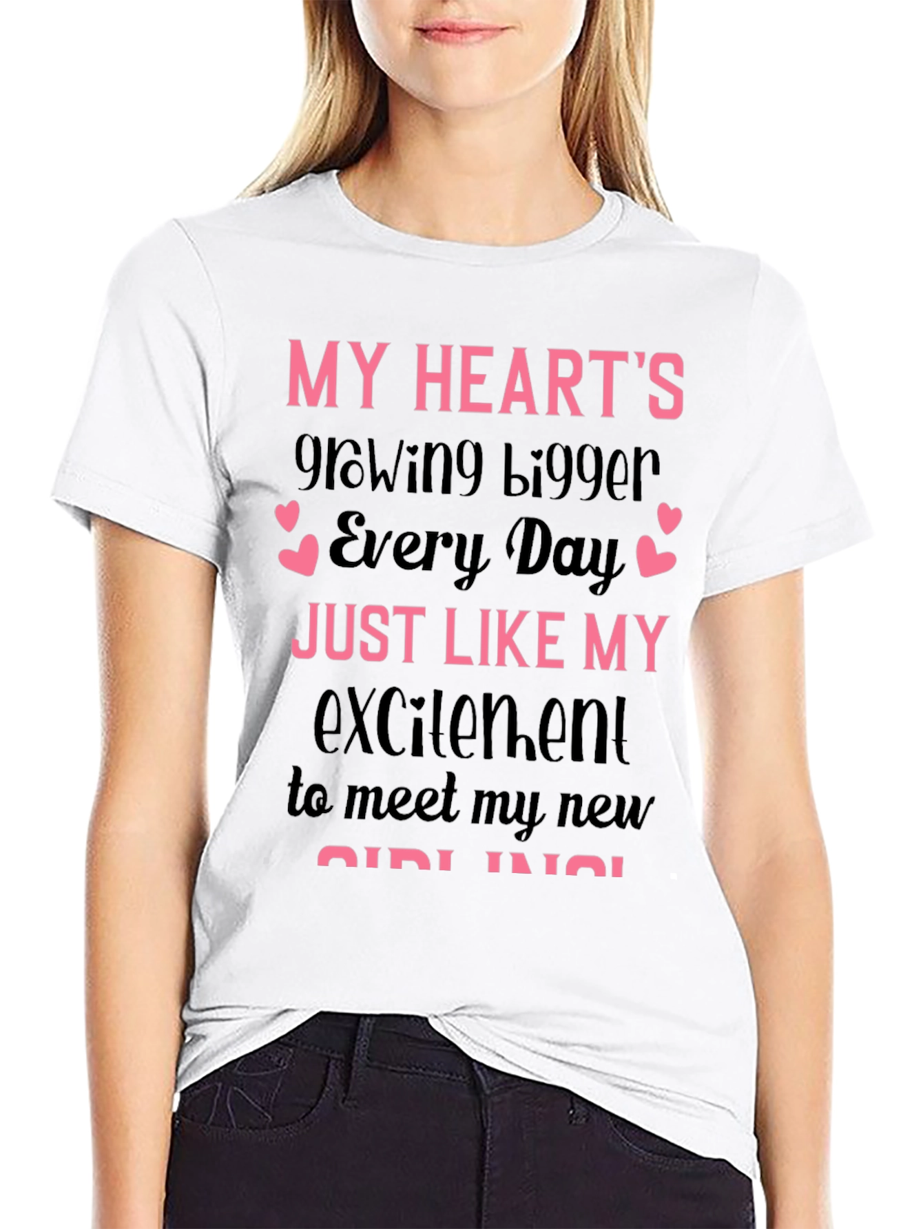 Hearts Growing Bigger New Girl T-Shirt