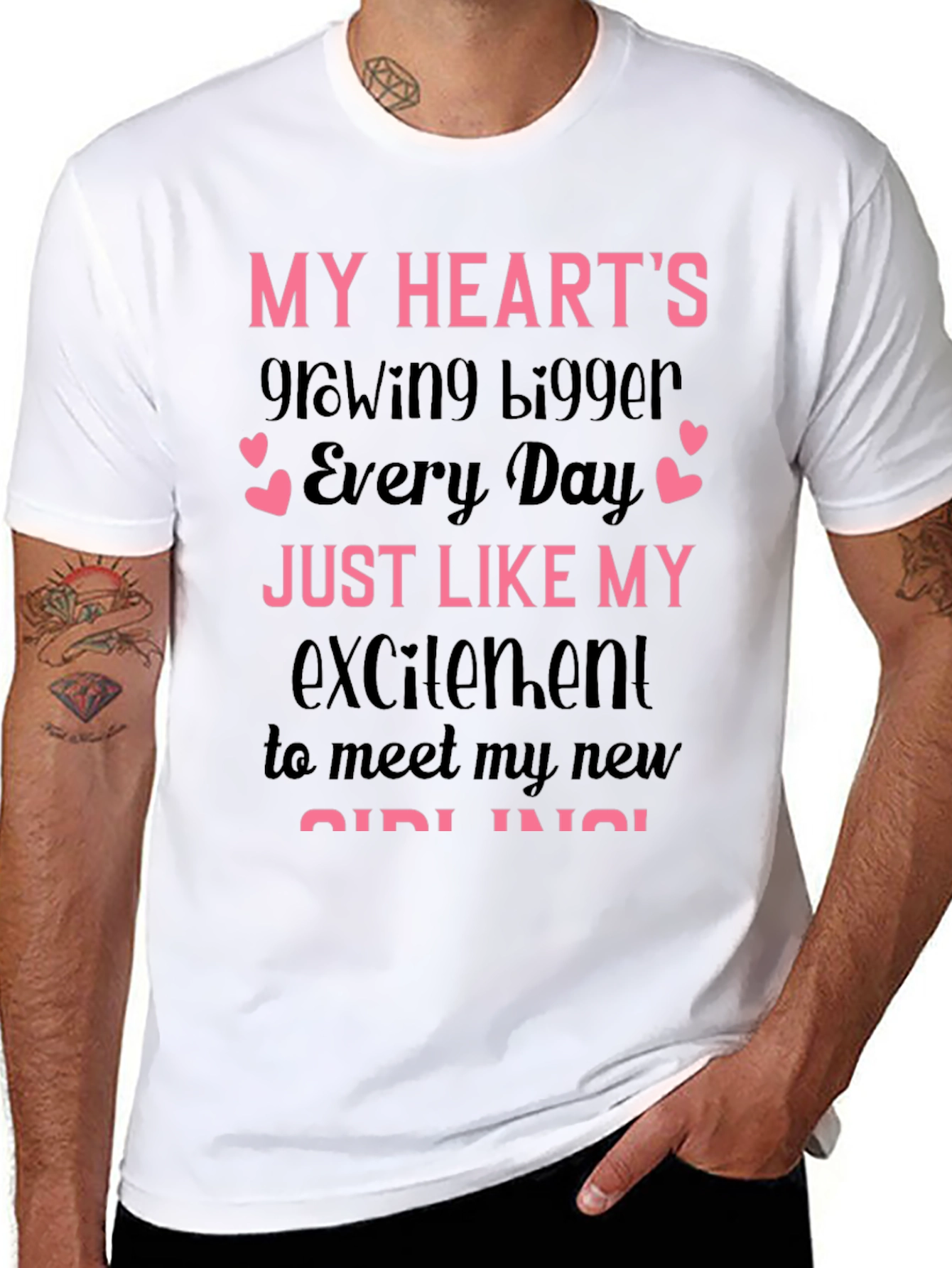 Hearts Growing Bigger New Girl T-Shirt