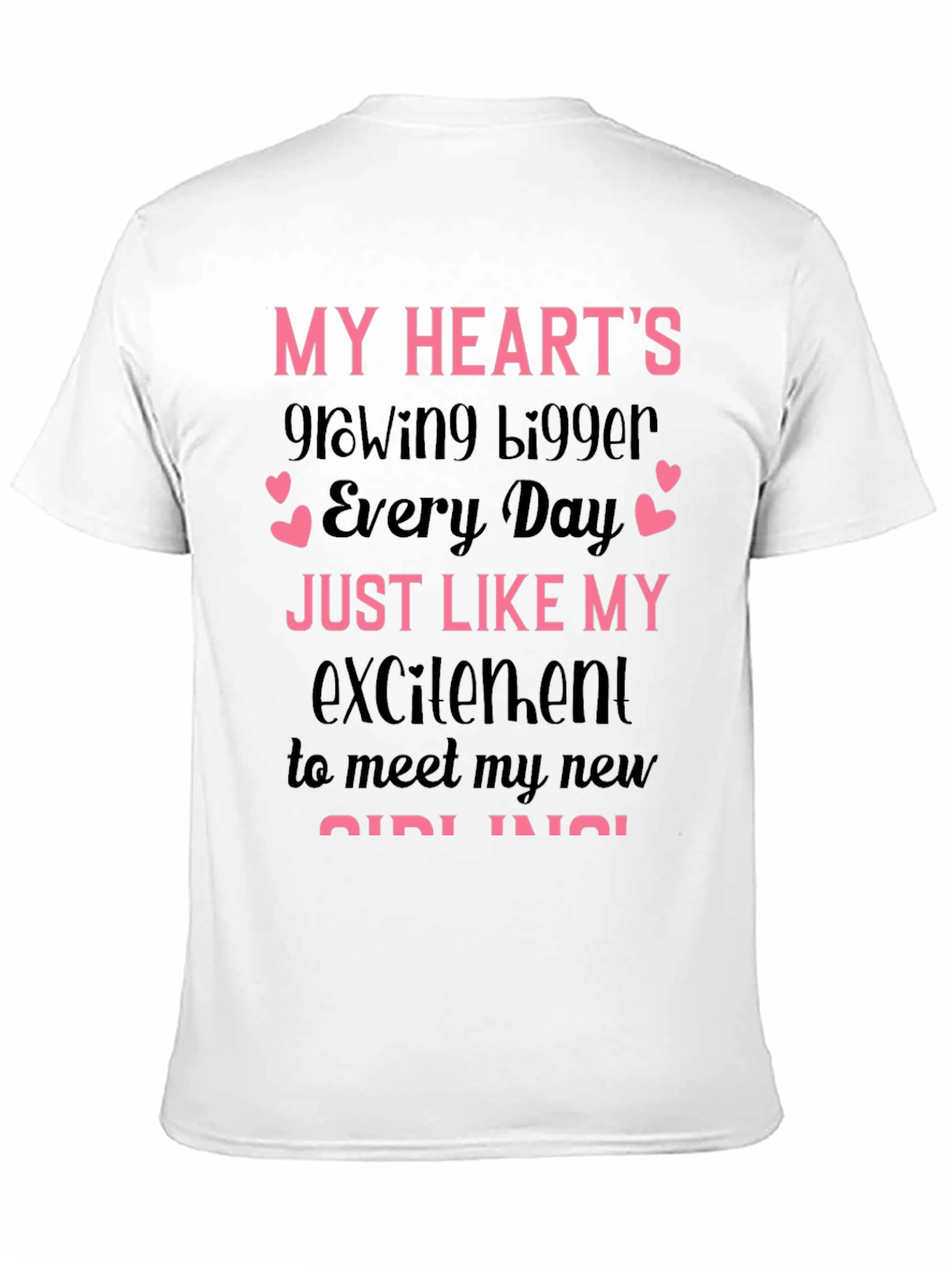 Hearts Growing Bigger New Girl T-Shirt
