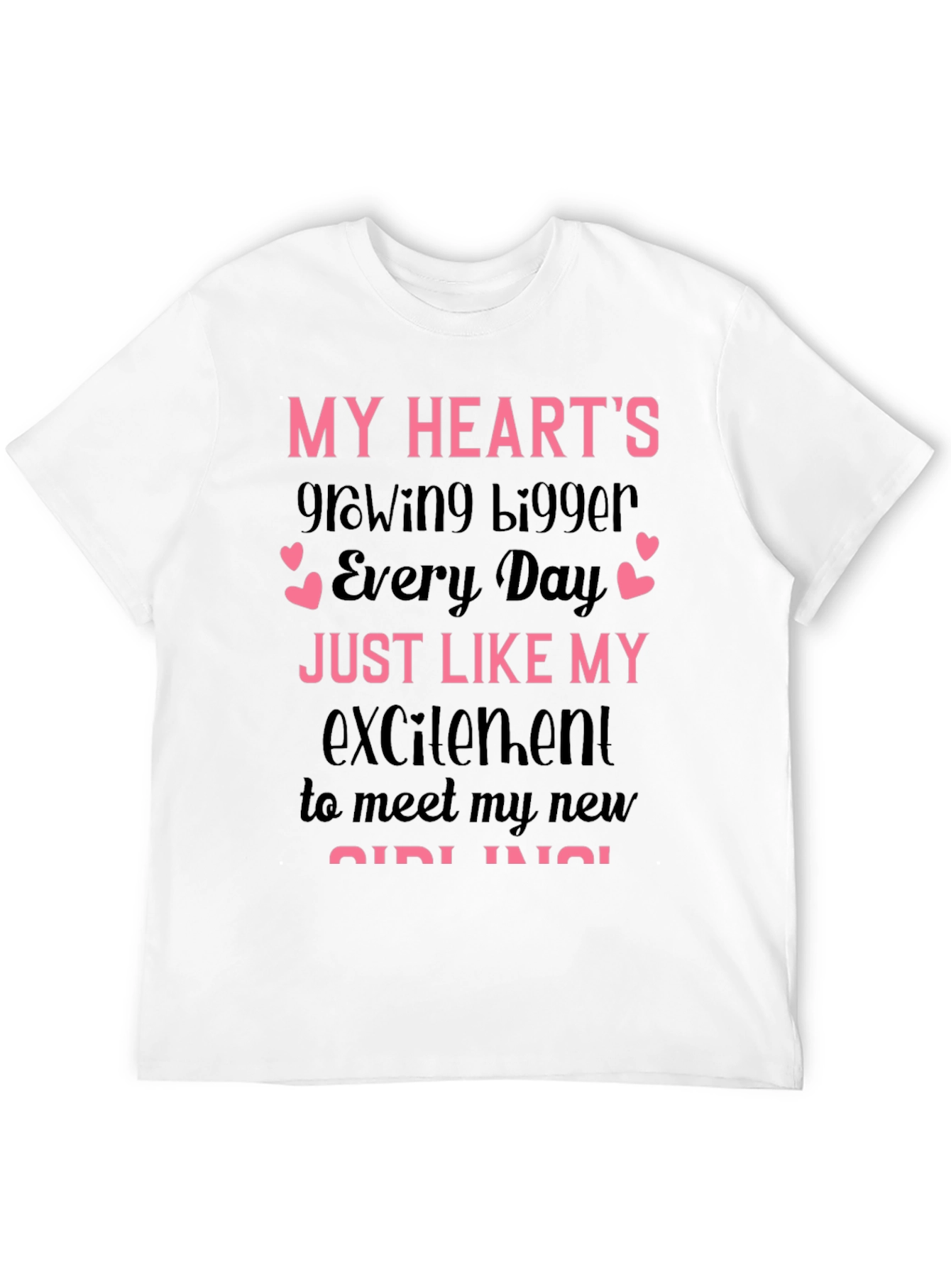 Hearts Growing Bigger New Girl T-Shirt