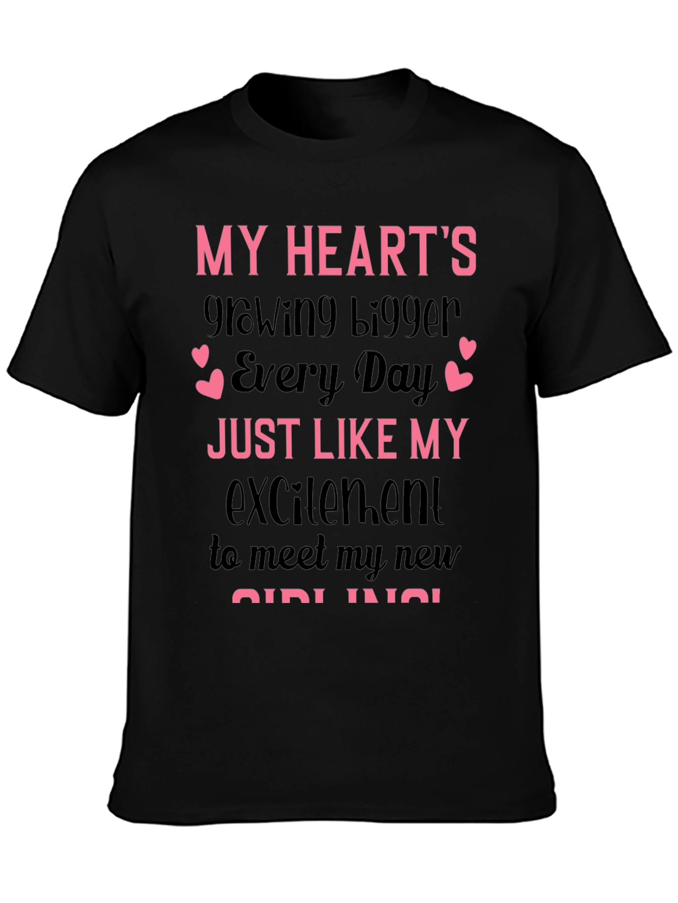 Hearts Growing Bigger New Girl T-Shirt