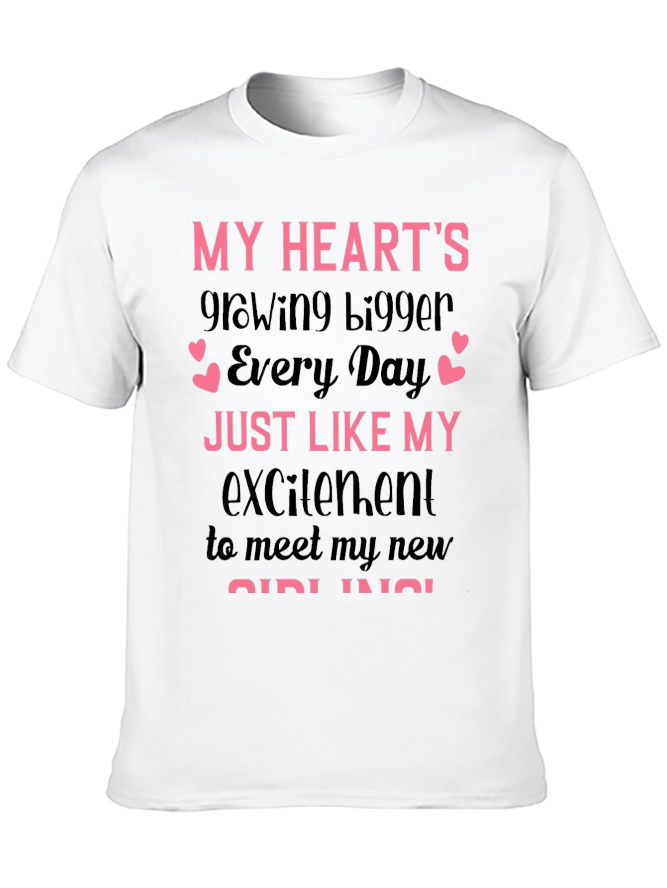 Hearts Growing Bigger New Girl T-Shirt