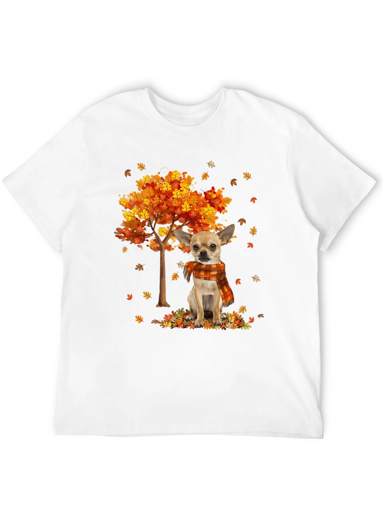 Autumn Chihuahua Black T-Shirt