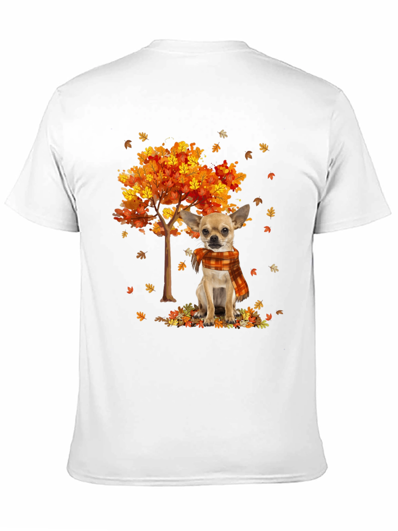 Autumn Chihuahua Black T-Shirt