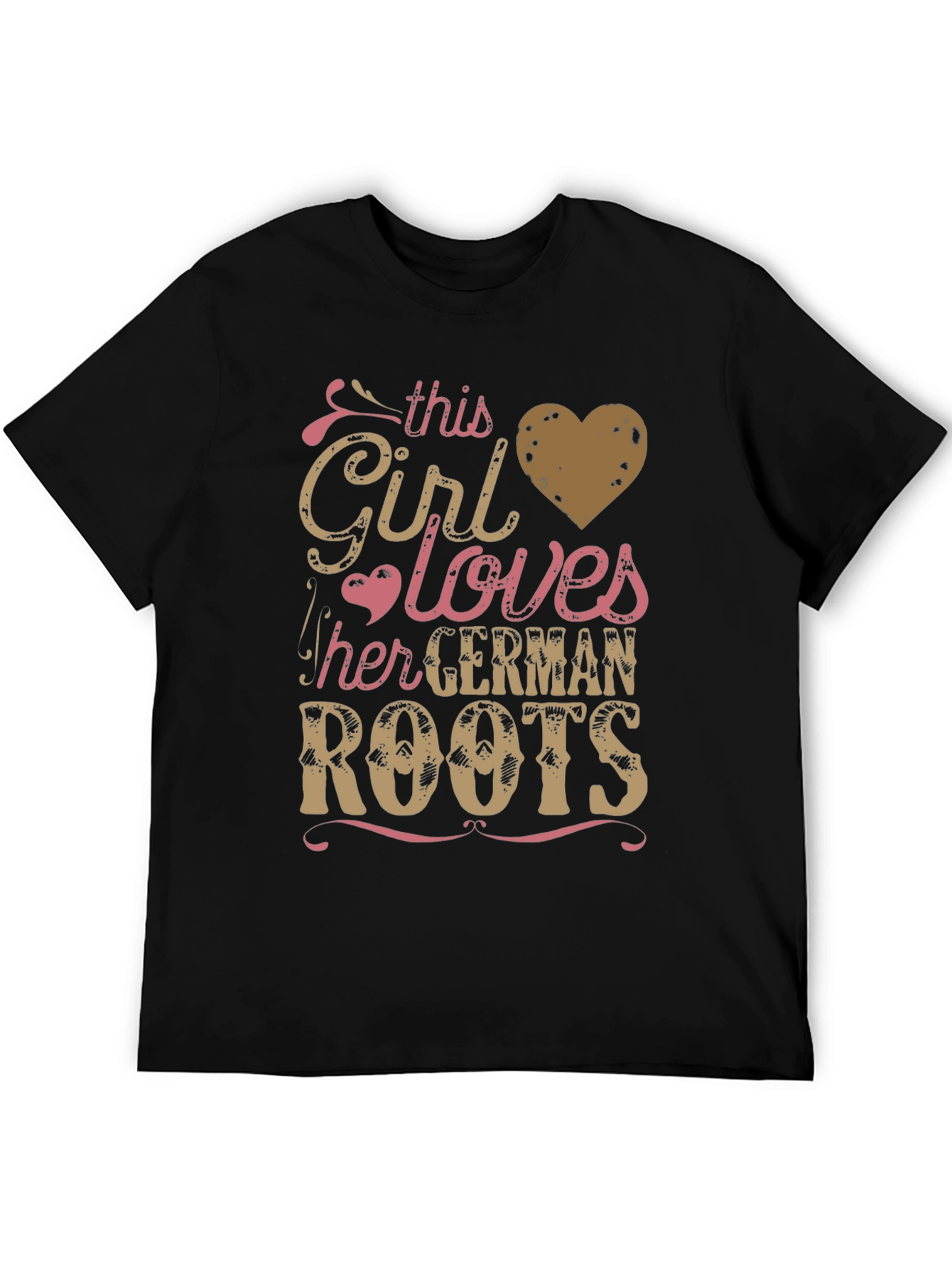 German Roots Girls T-Shirt - Black