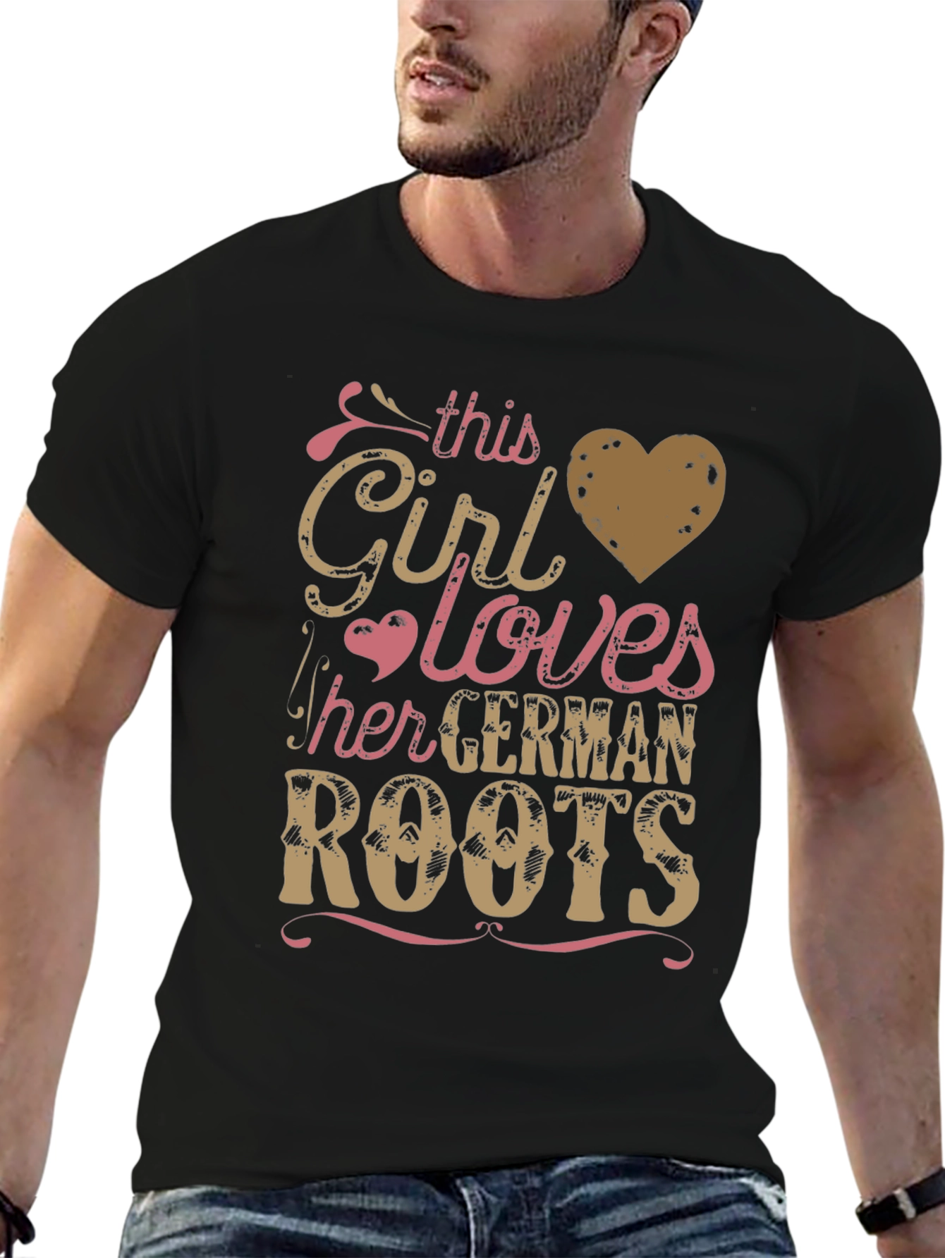 German Roots Girls T-Shirt - Black