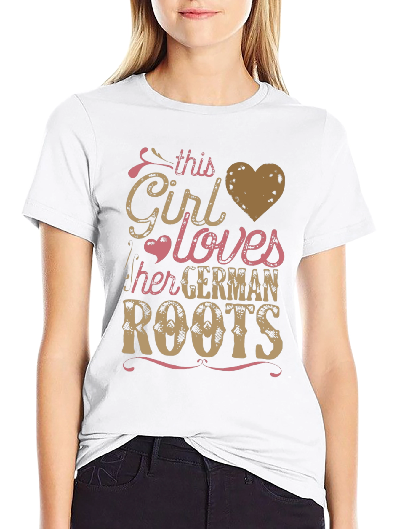 German Roots Girls T-Shirt - Black