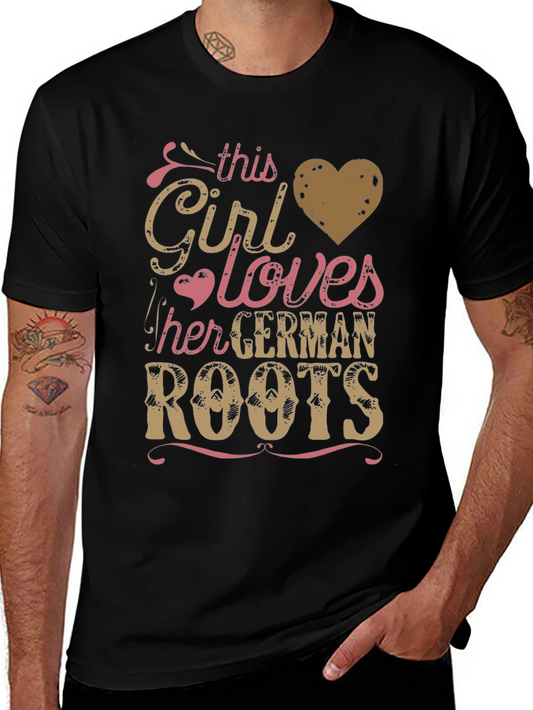 German Roots Girls T-Shirt - Black