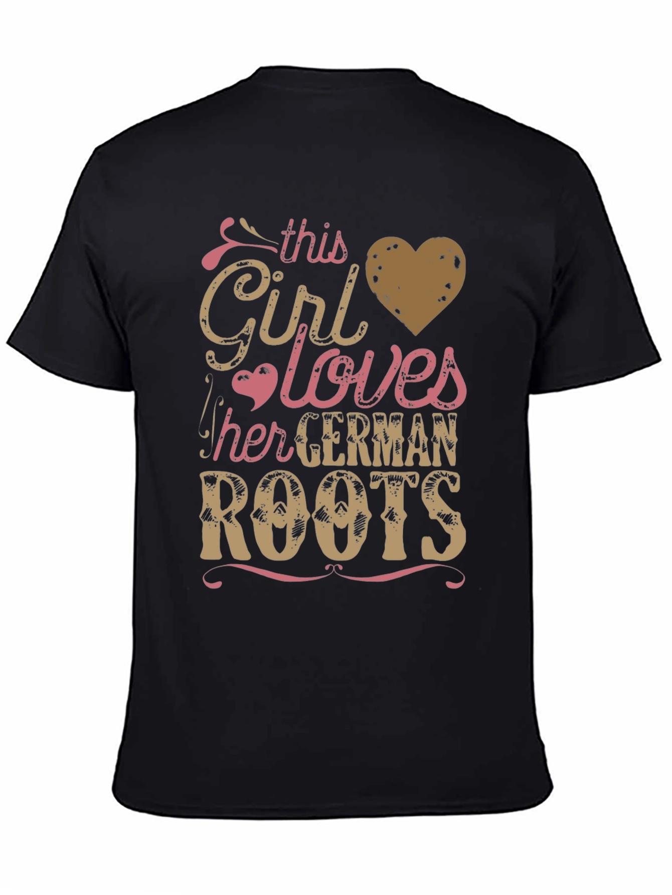 German Roots Girls T-Shirt - Black