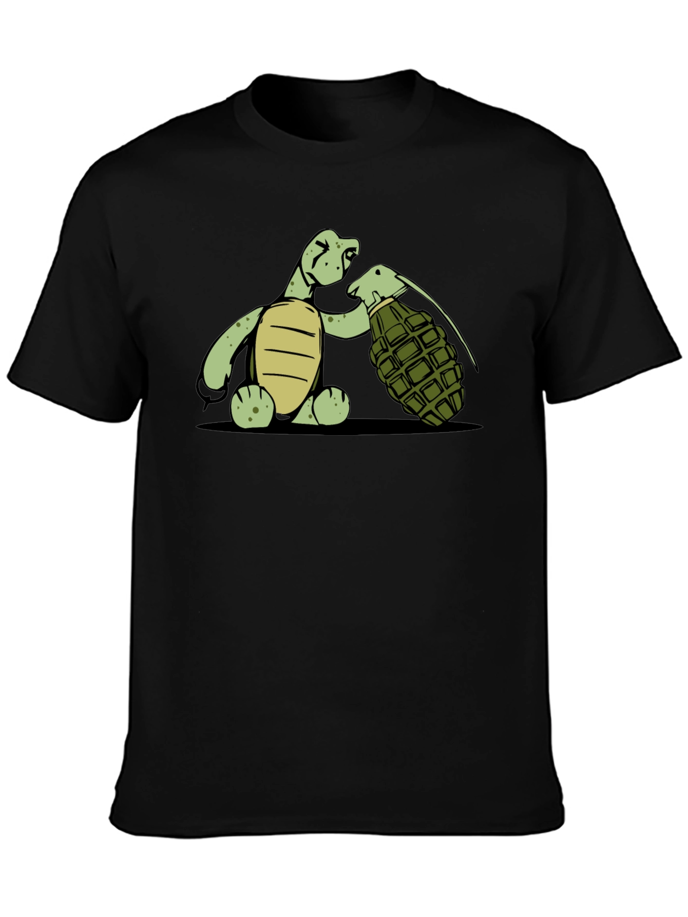 Turtle With Grenade Graphic T-Shirt
