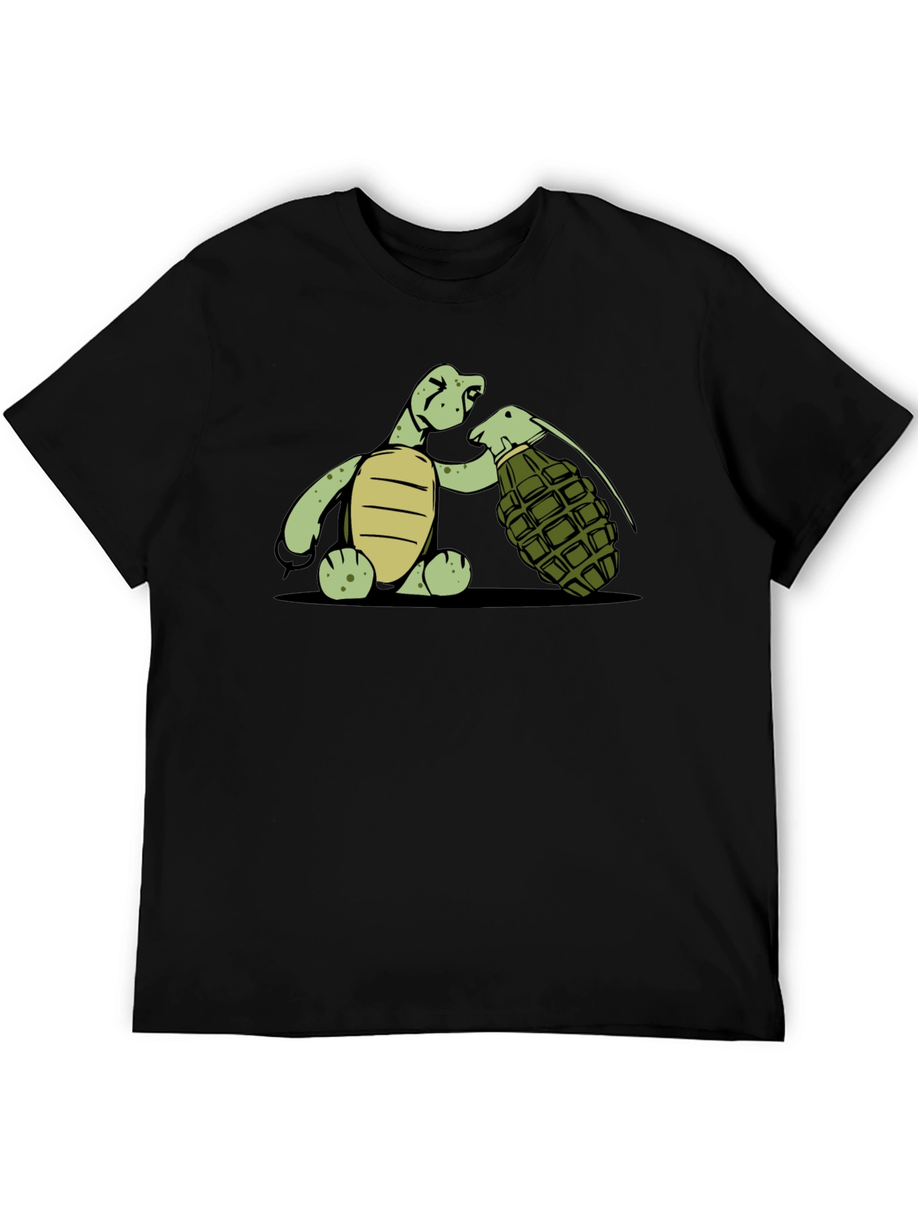 Turtle With Grenade Graphic T-Shirt