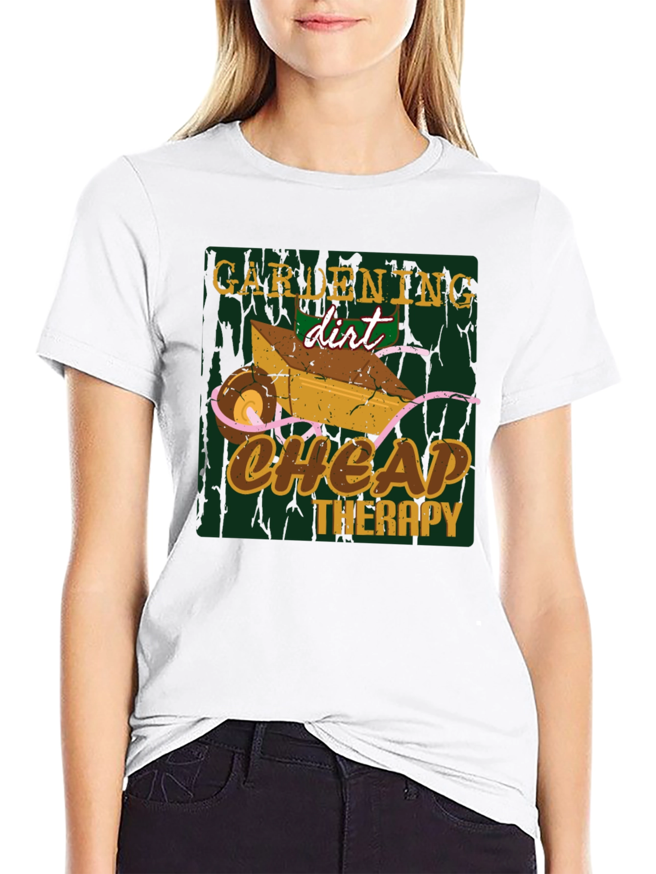 Gardening Dirt Cheap Therapy Graphic T-Shirt