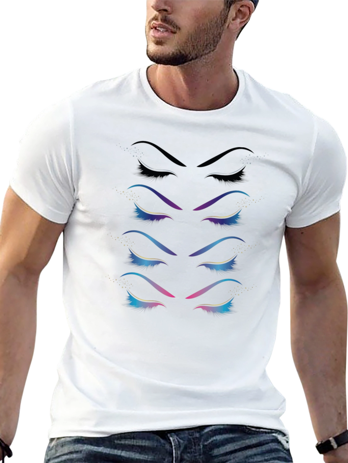 Eyes Graphic Tee - Stylish Unisex Black T-Shirt