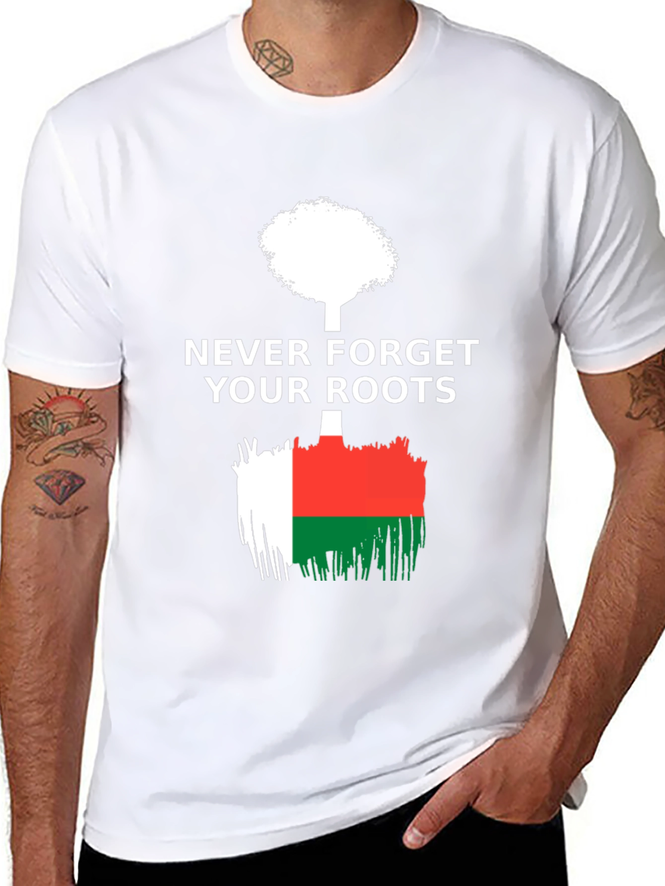 Never Forget Your Roots Madagascar Flag T-Shirt