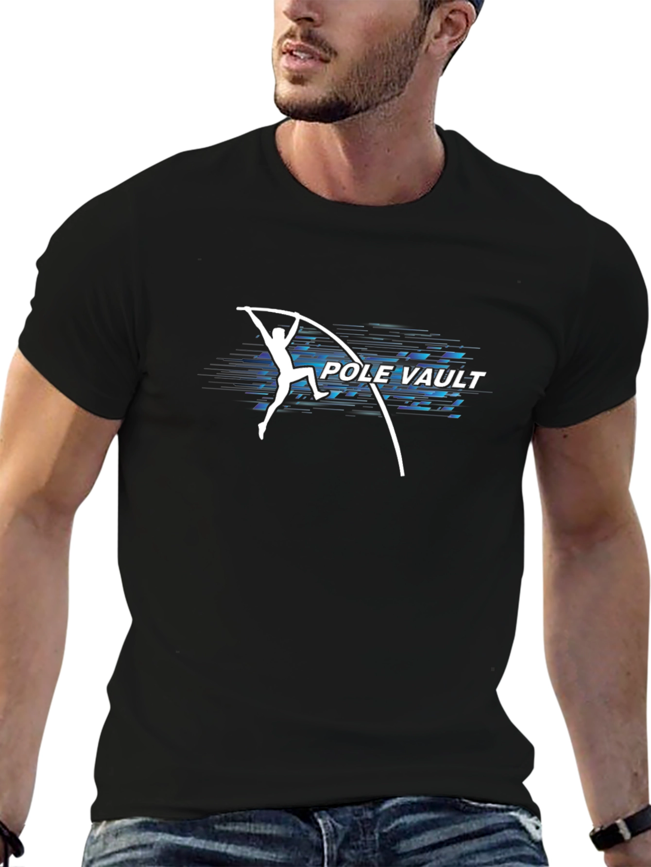 Pole Vault Graphic T-Shirt - Athletic Design