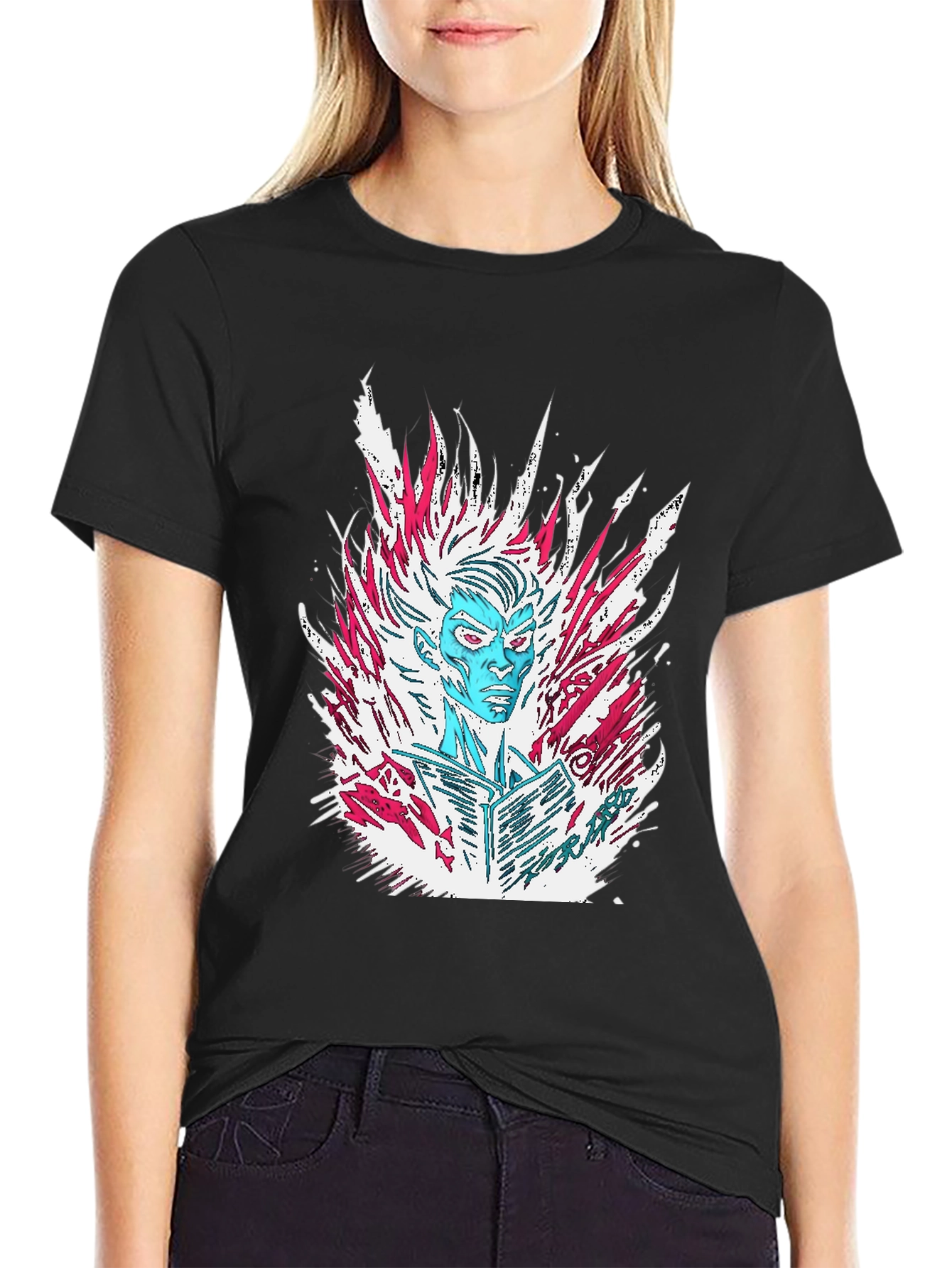 Cool Character Graphic T-Shirt - Black