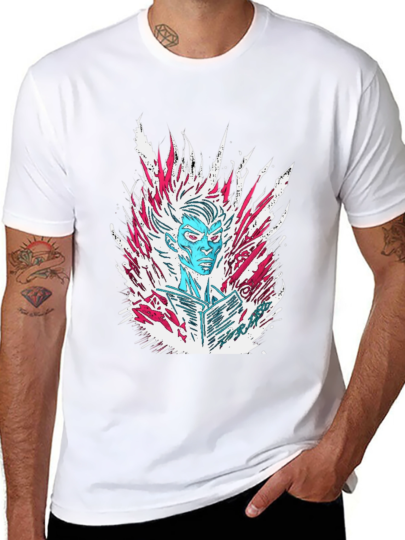 Cool Character Graphic T-Shirt - Black