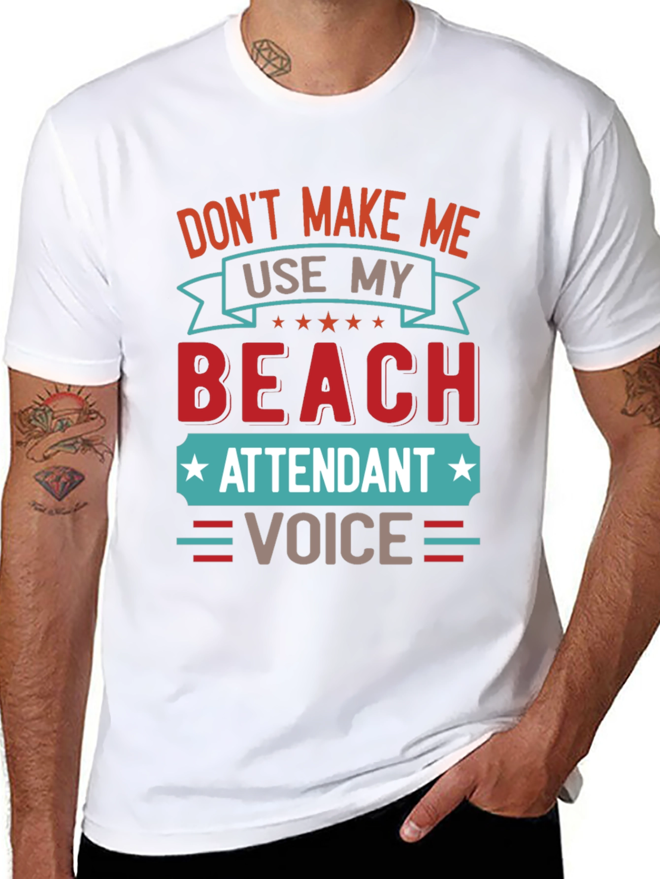Beach Attendant Voice Funny T-Shirt