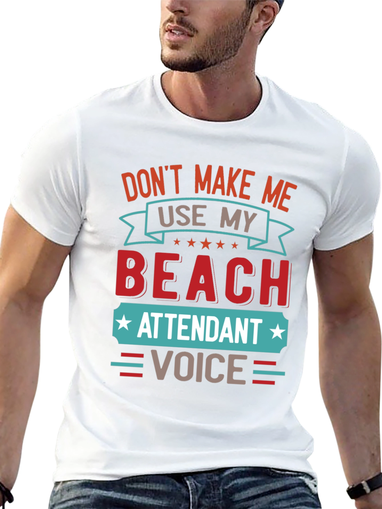 Beach Attendant Voice Funny T-Shirt