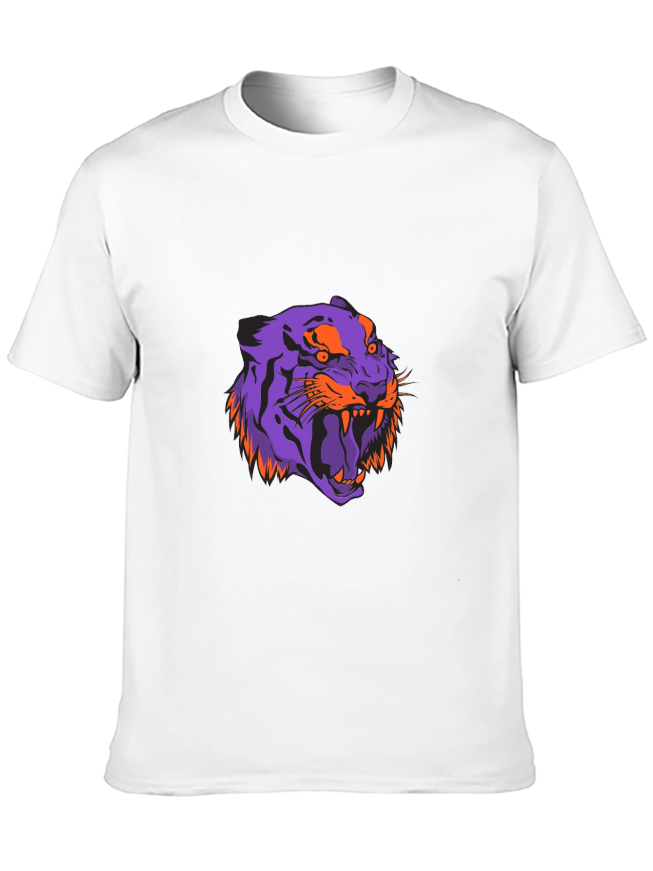 Bold Tiger Graphic Tee - Black Cotton Blend