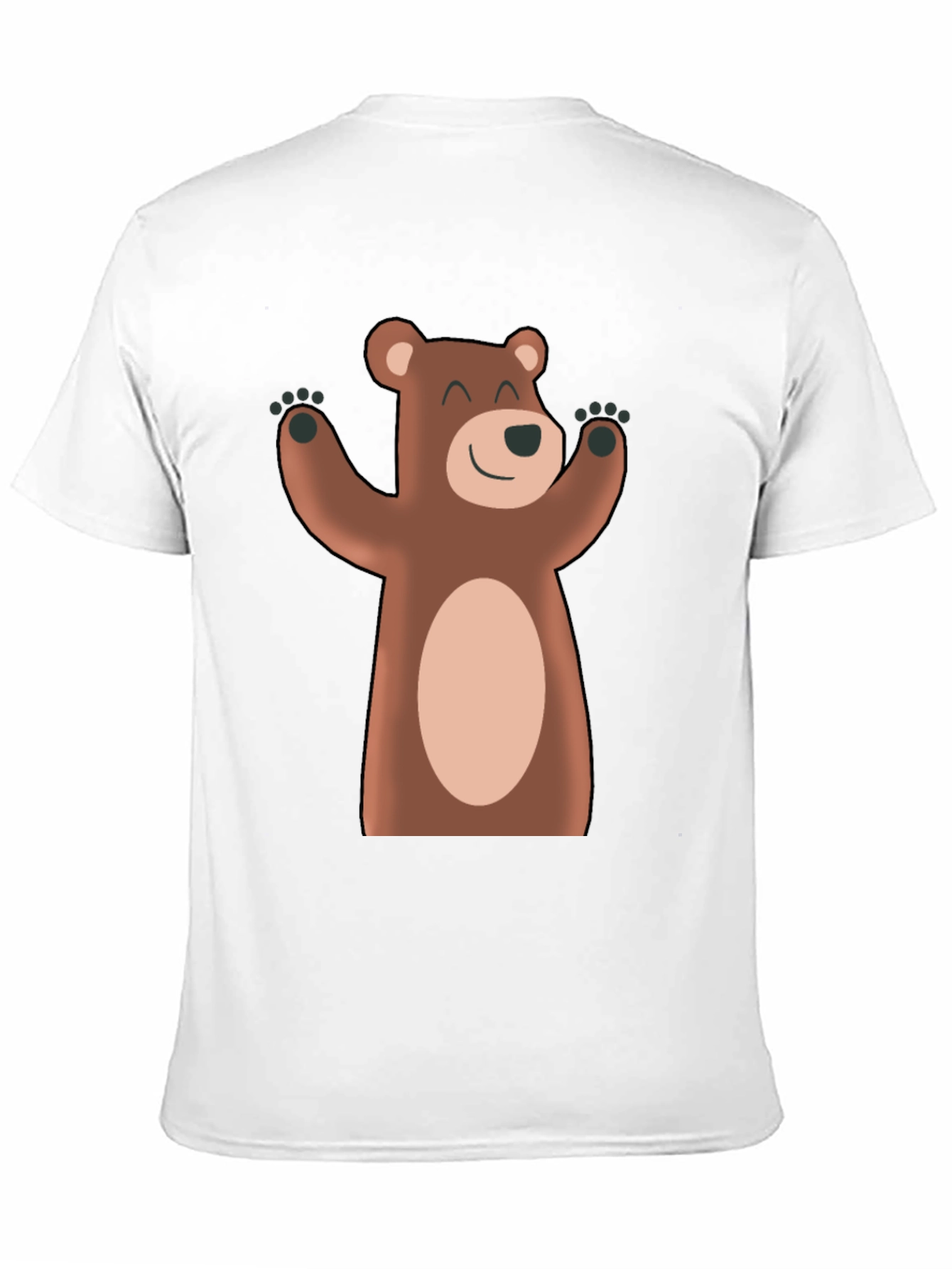 Cute Cartoon Bear Black T-Shirt
