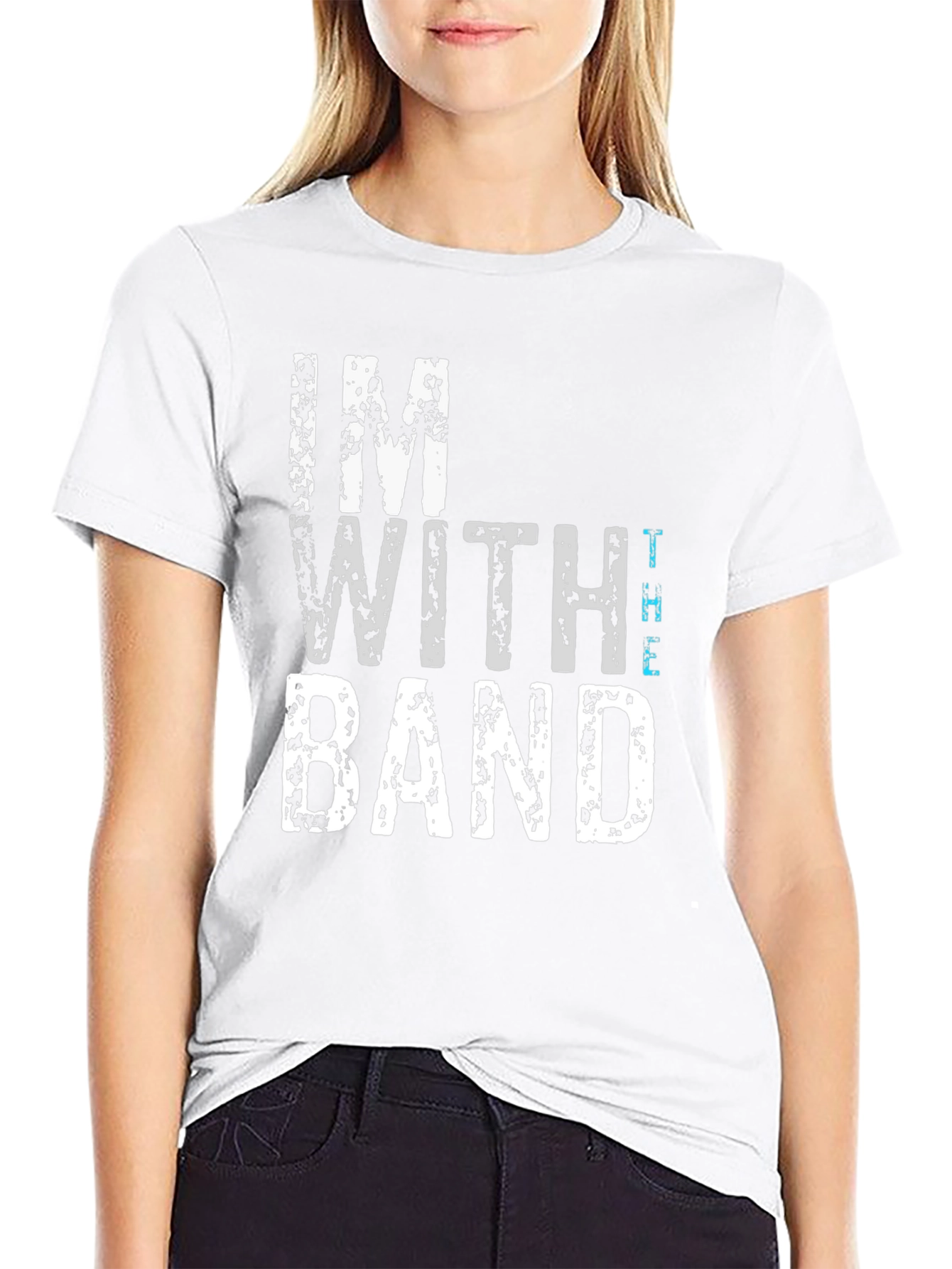 Im With The Band Tee - Distressed Graphic Print