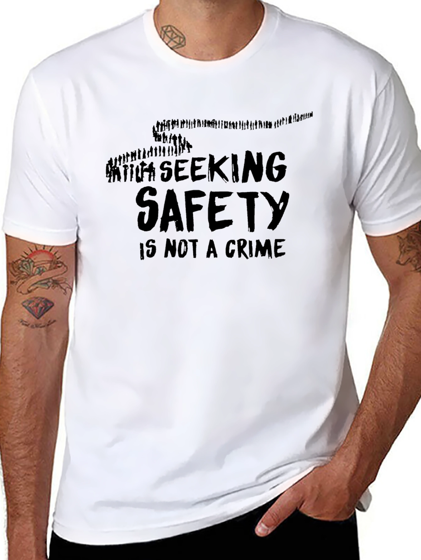 Seeking Safety Tee - Human Rights Awareness
