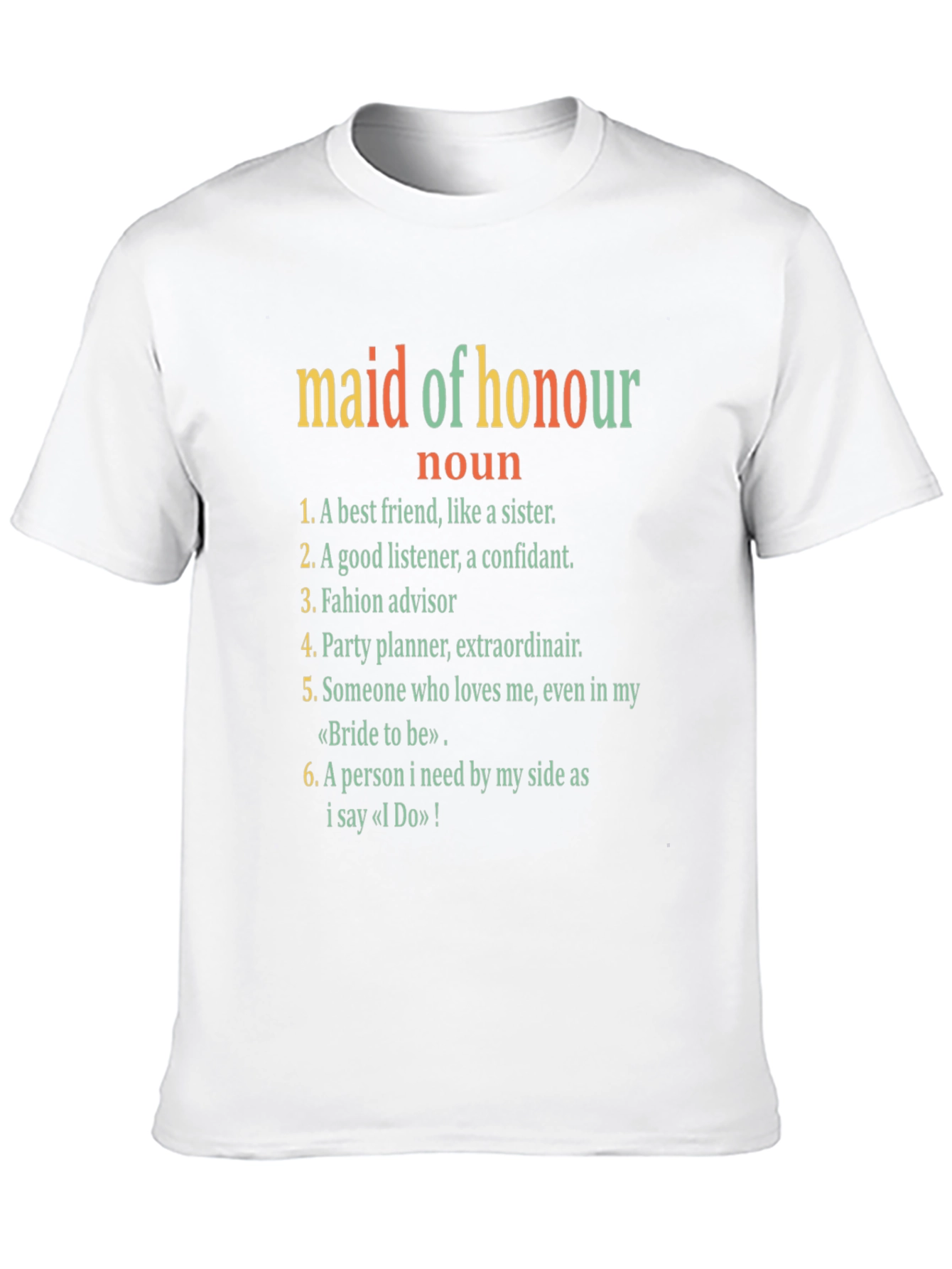 Maid of Honour Definition T-Shirt