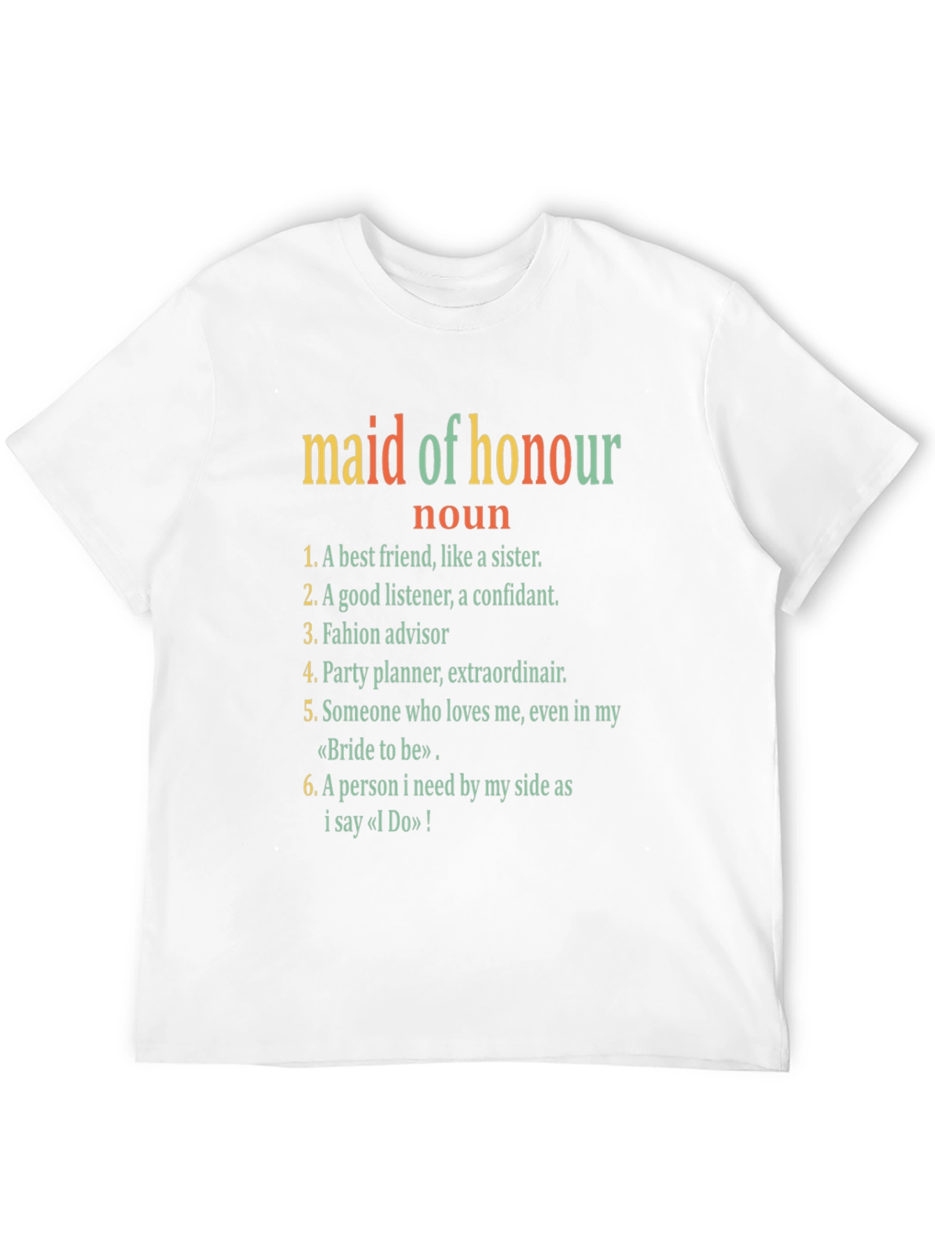 Maid of Honour Definition T-Shirt