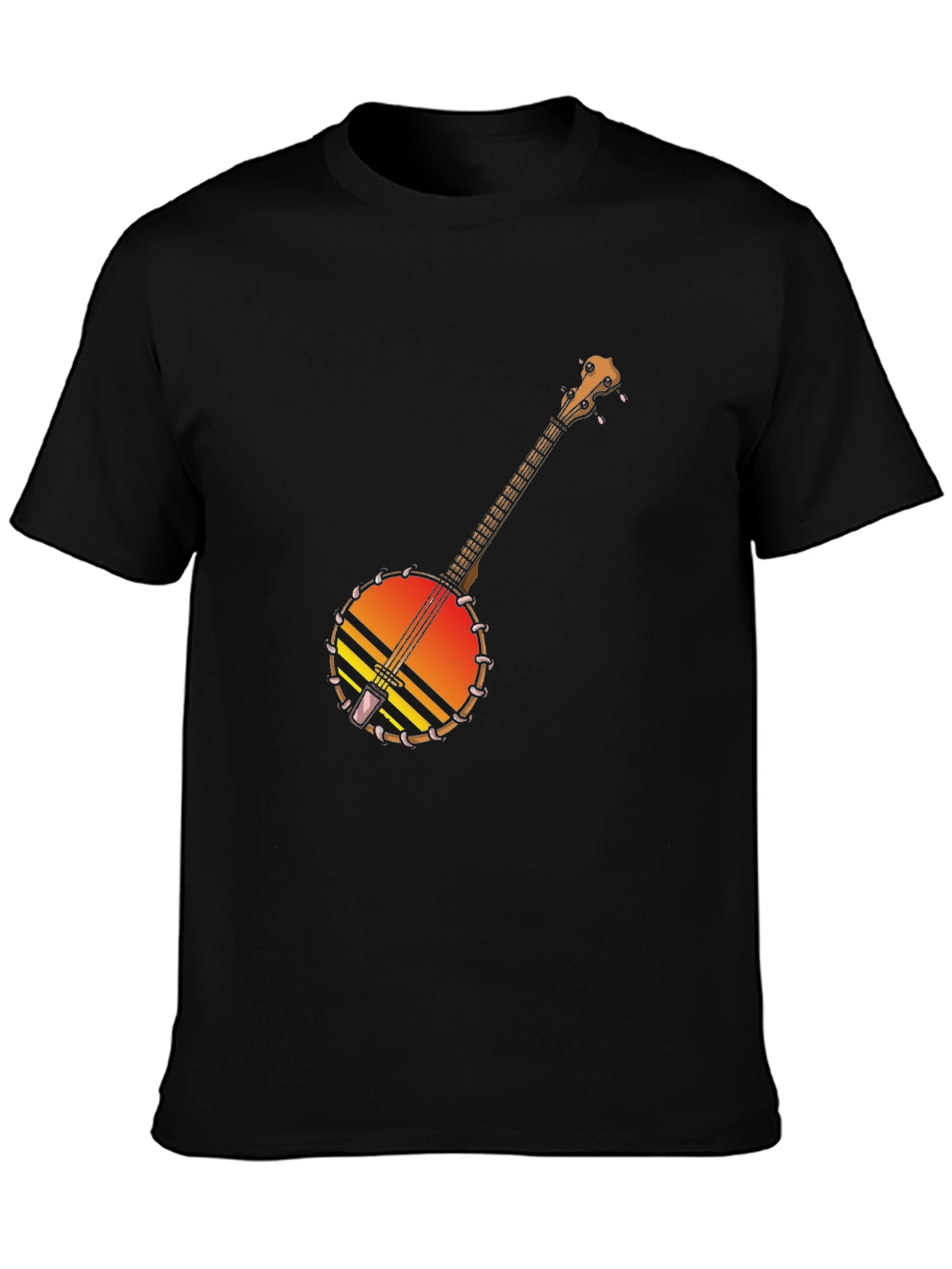 Banjo Sunset Graphic Tee - Black Cotton T-Shirt