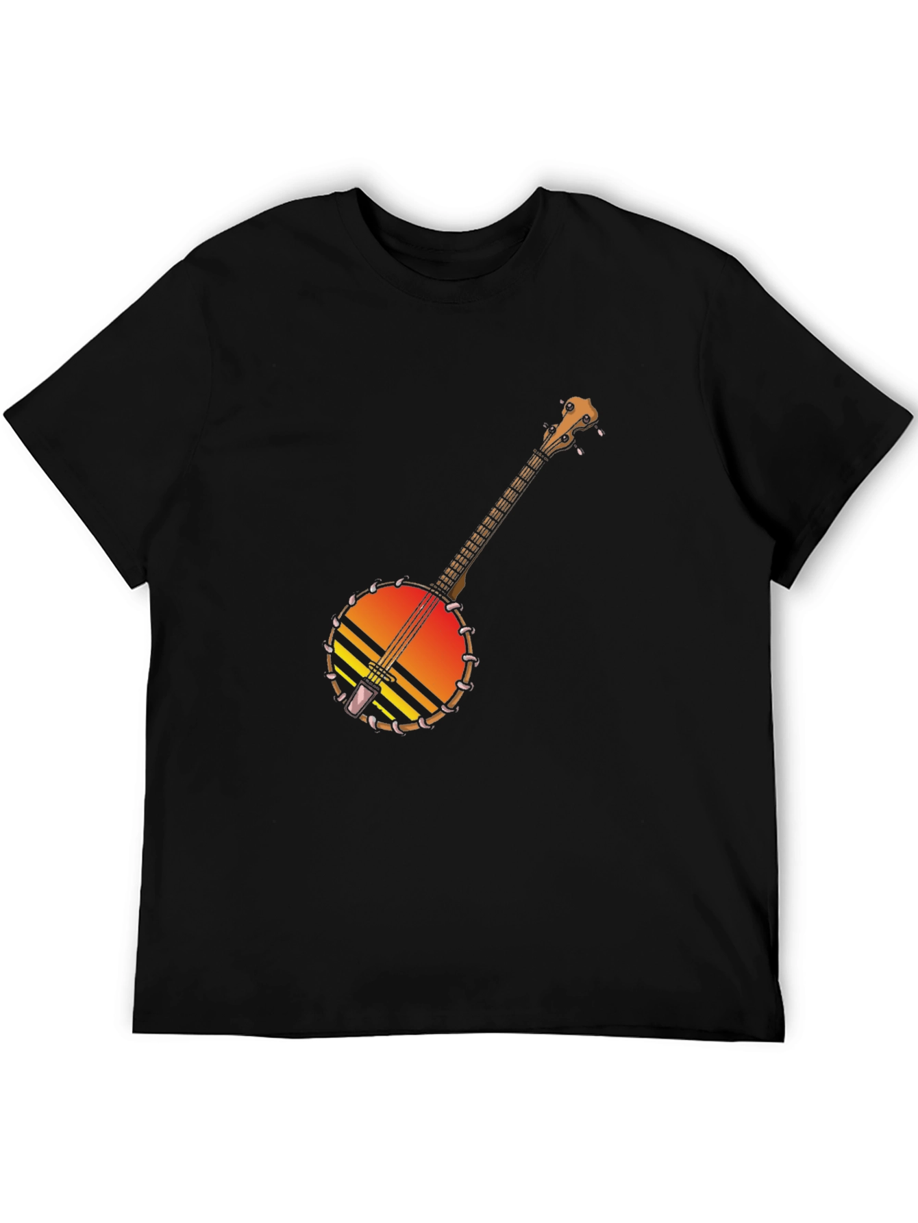 Banjo Sunset Graphic Tee - Black Cotton T-Shirt