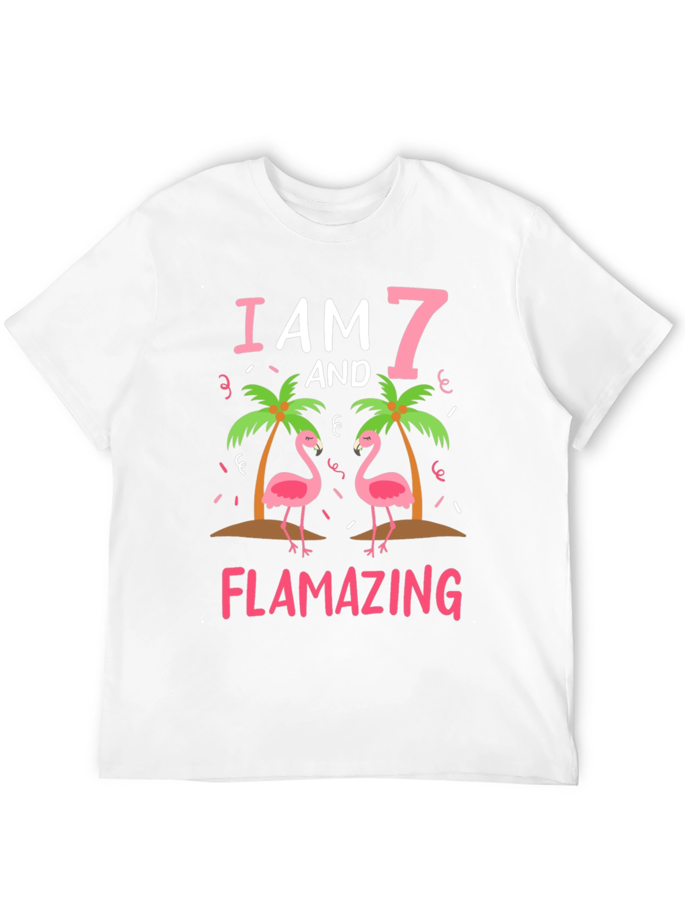 Flamazing 7th Birthday Flamingo T-Shirt