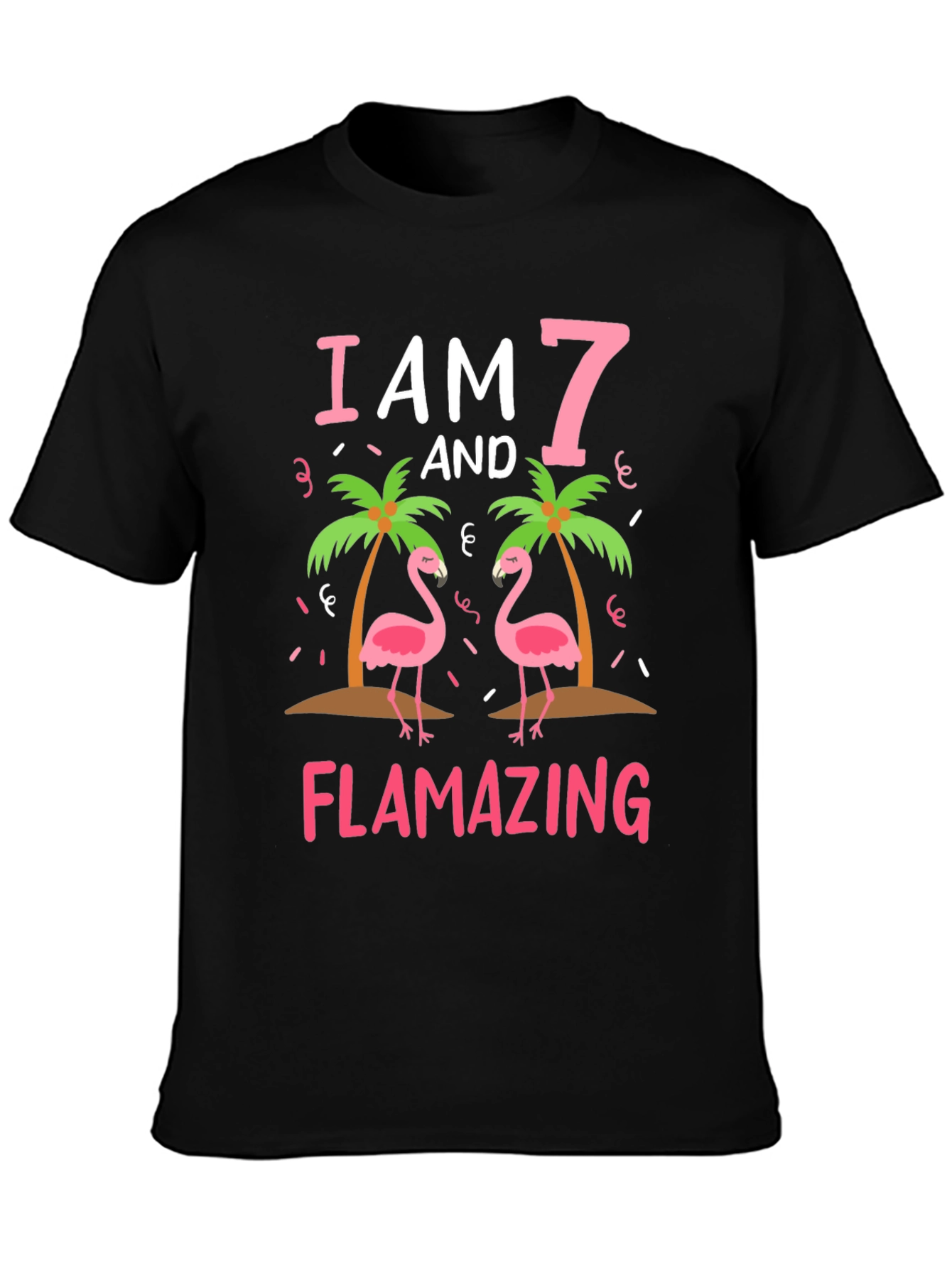 Flamazing 7th Birthday Flamingo T-Shirt