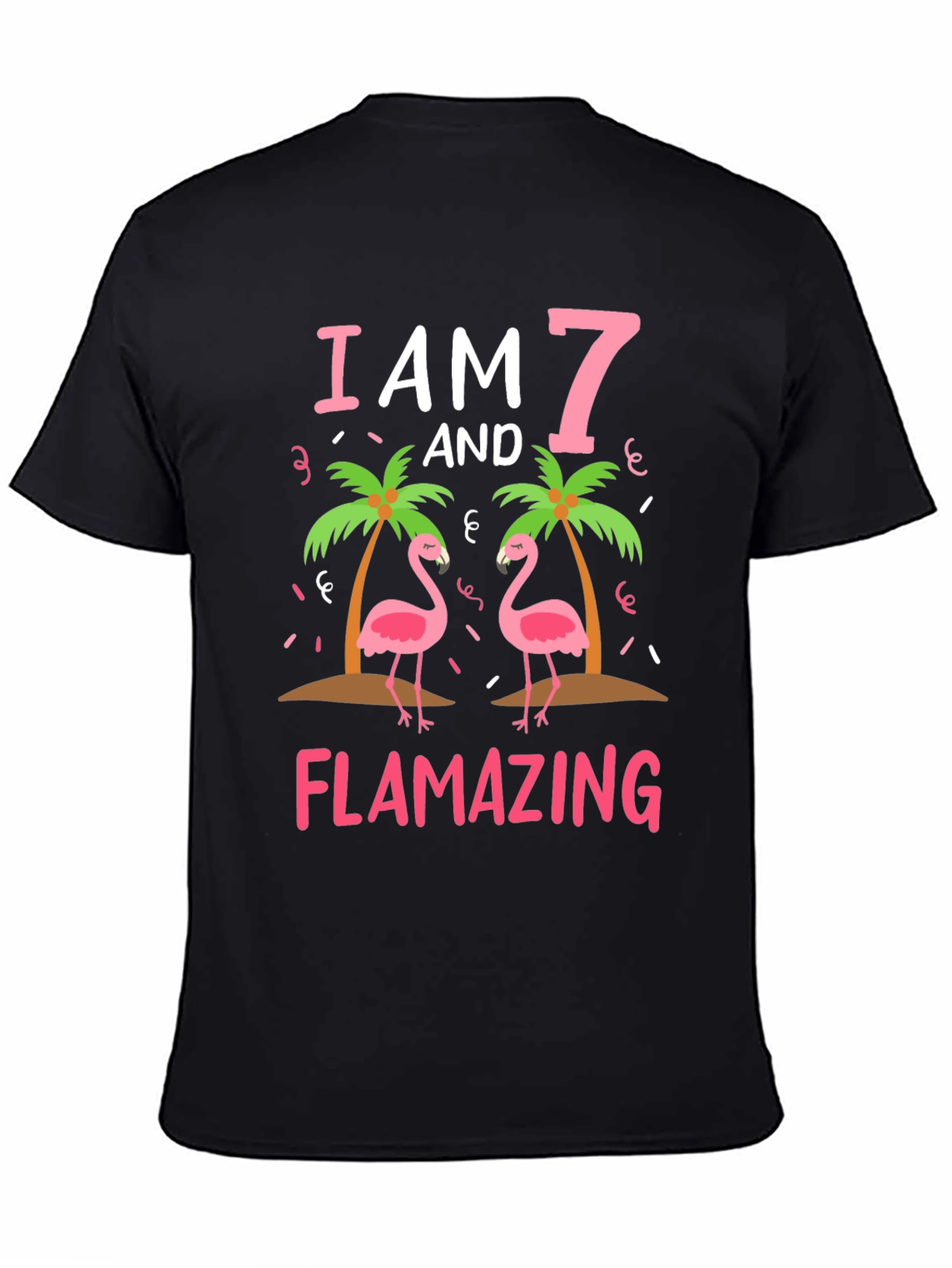 Flamazing 7th Birthday Flamingo T-Shirt