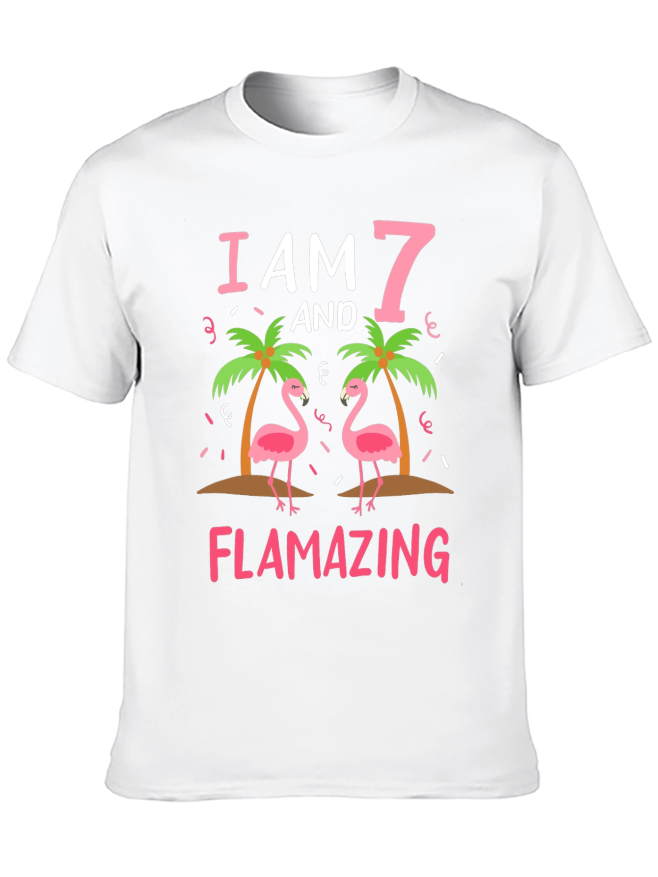 Flamazing 7th Birthday Flamingo T-Shirt