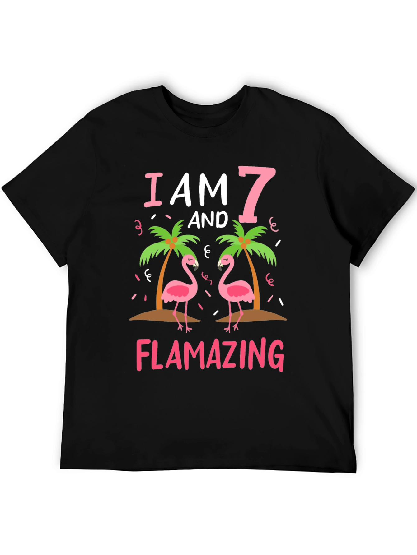Flamazing 7th Birthday Flamingo T-Shirt