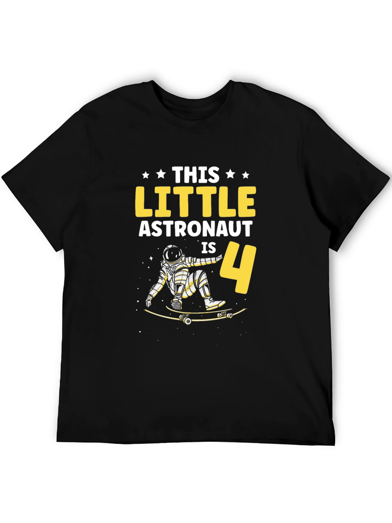 Astronaut Birthday T-Shirt - This Little Astronaut is 4