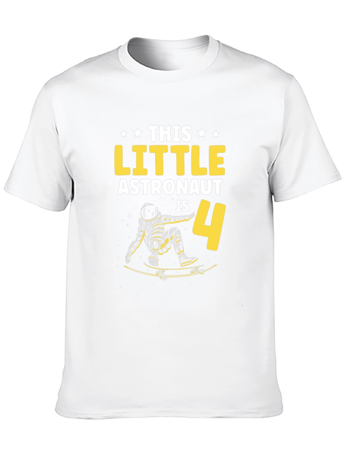 Astronaut Birthday T-Shirt - This Little Astronaut is 4