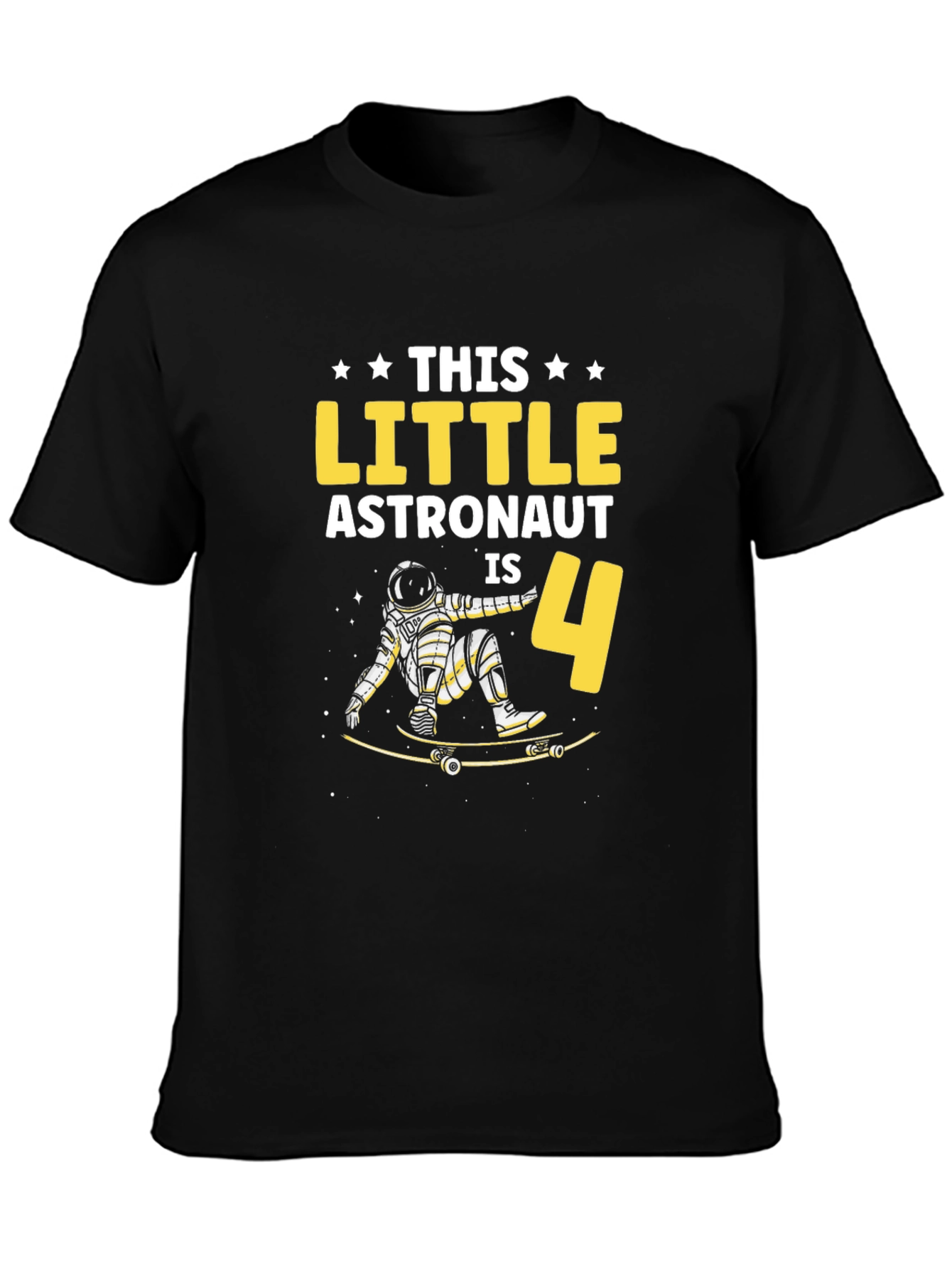 Astronaut Birthday T-Shirt - This Little Astronaut is 4