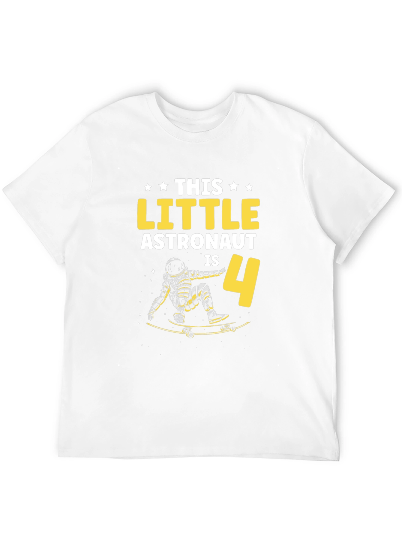 Astronaut Birthday T-Shirt - This Little Astronaut is 4