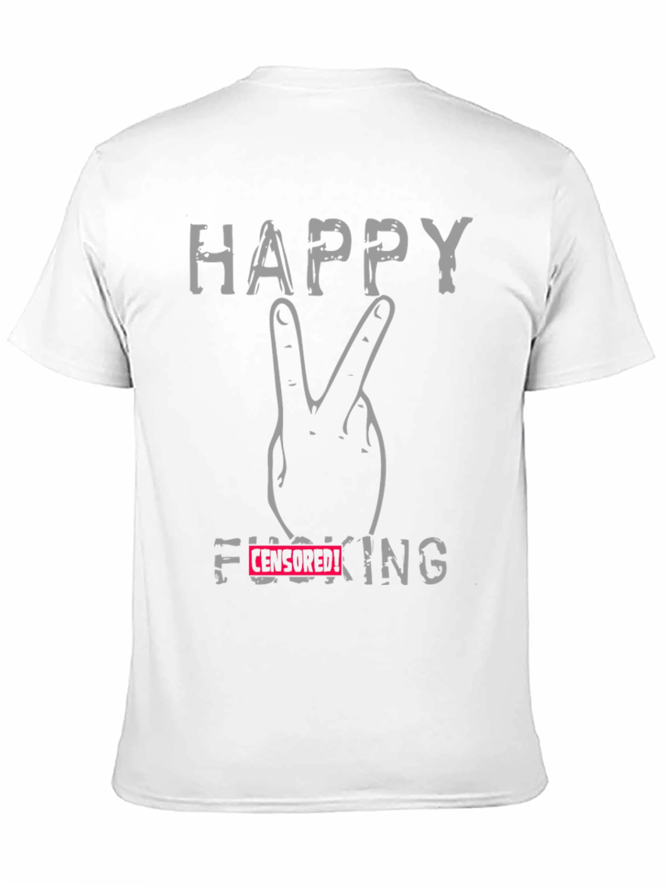 Happy Peace Sign Funny Graphic T-Shirt