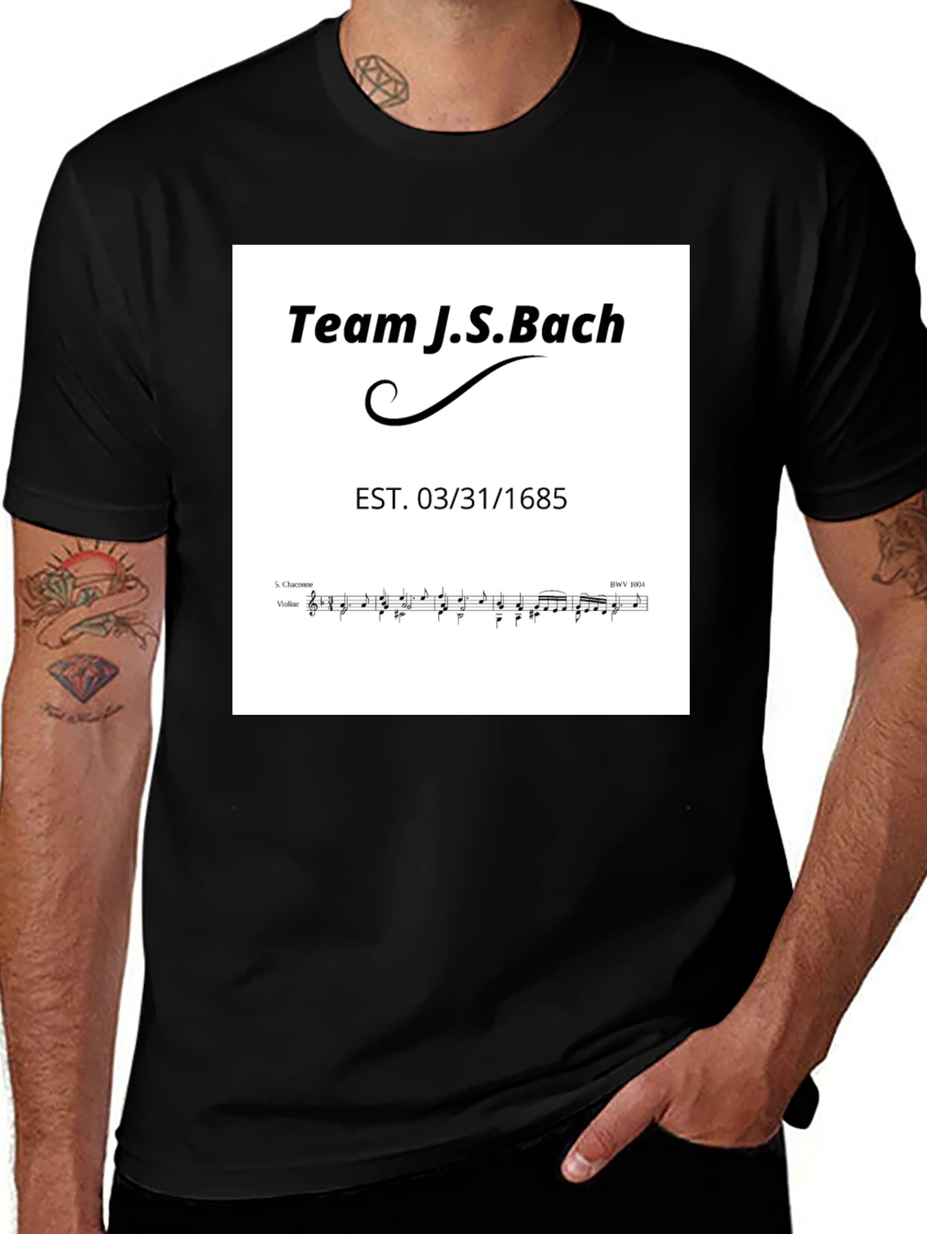 Team J.S. Bach T-Shirt - Music Lover Tee