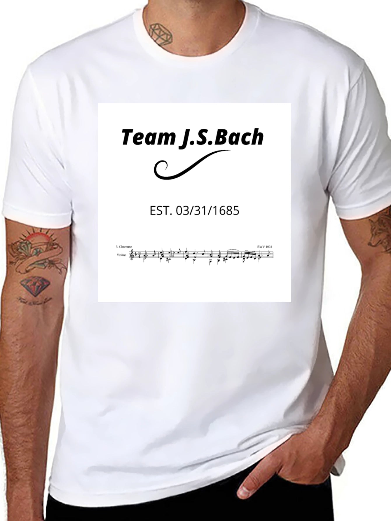 Team J.S. Bach T-Shirt - Music Lover Tee