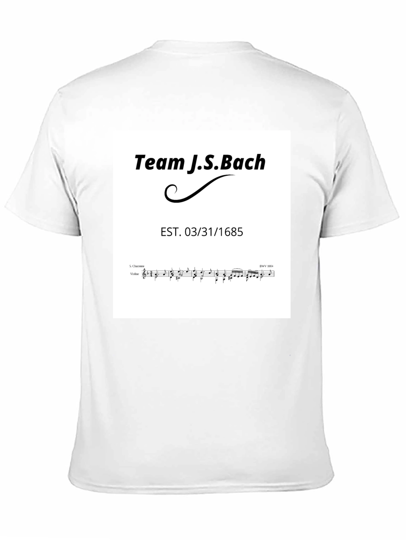 Team J.S. Bach T-Shirt - Music Lover Tee