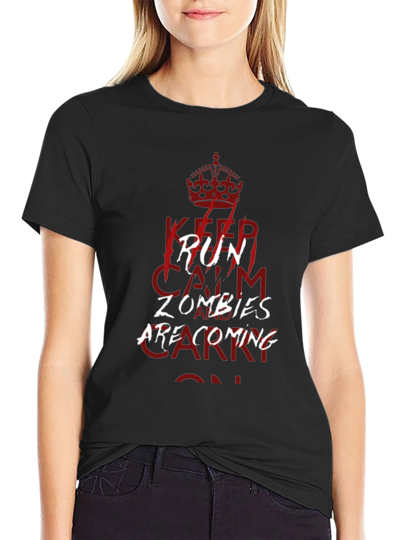 Keep Run Calm Zombies T-Shirt