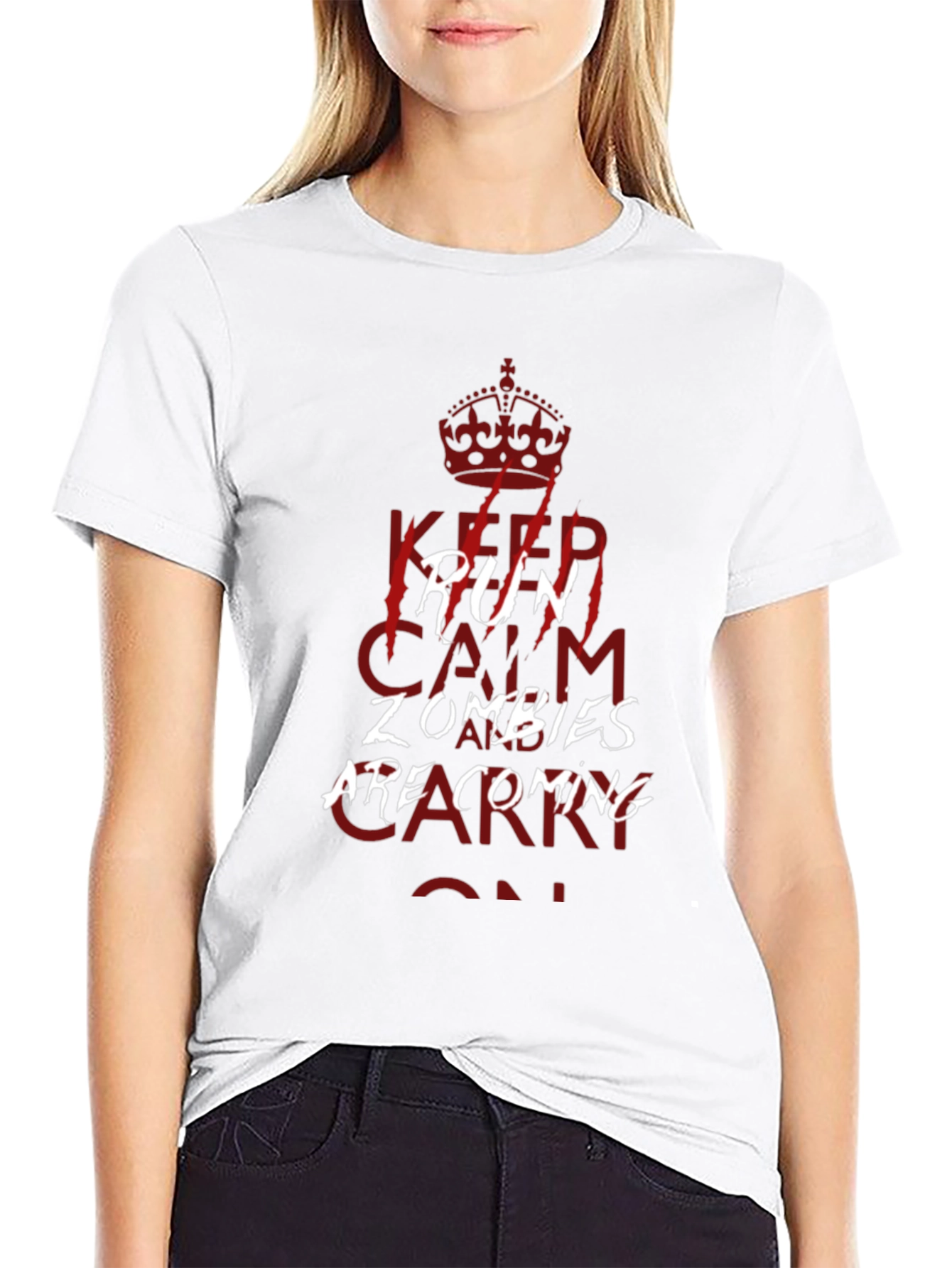 Keep Run Calm Zombies T-Shirt